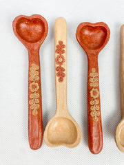 Oaxaca Red Clay Heart Spoon - Cuchara Barro Corazon