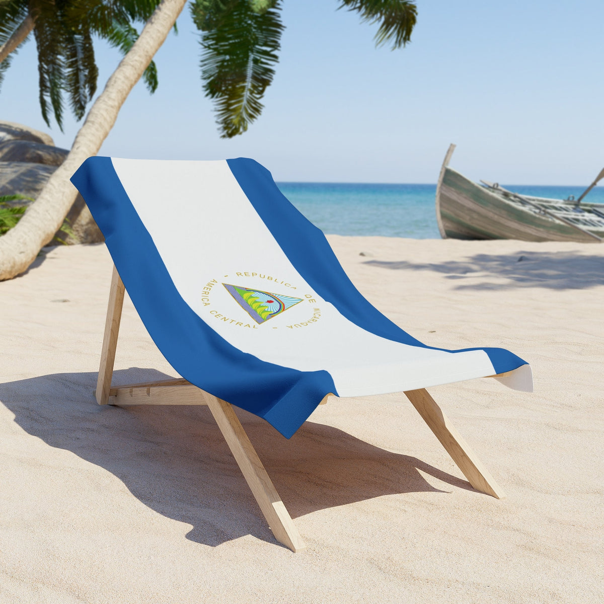 Nicaragua Flag Beach Towel