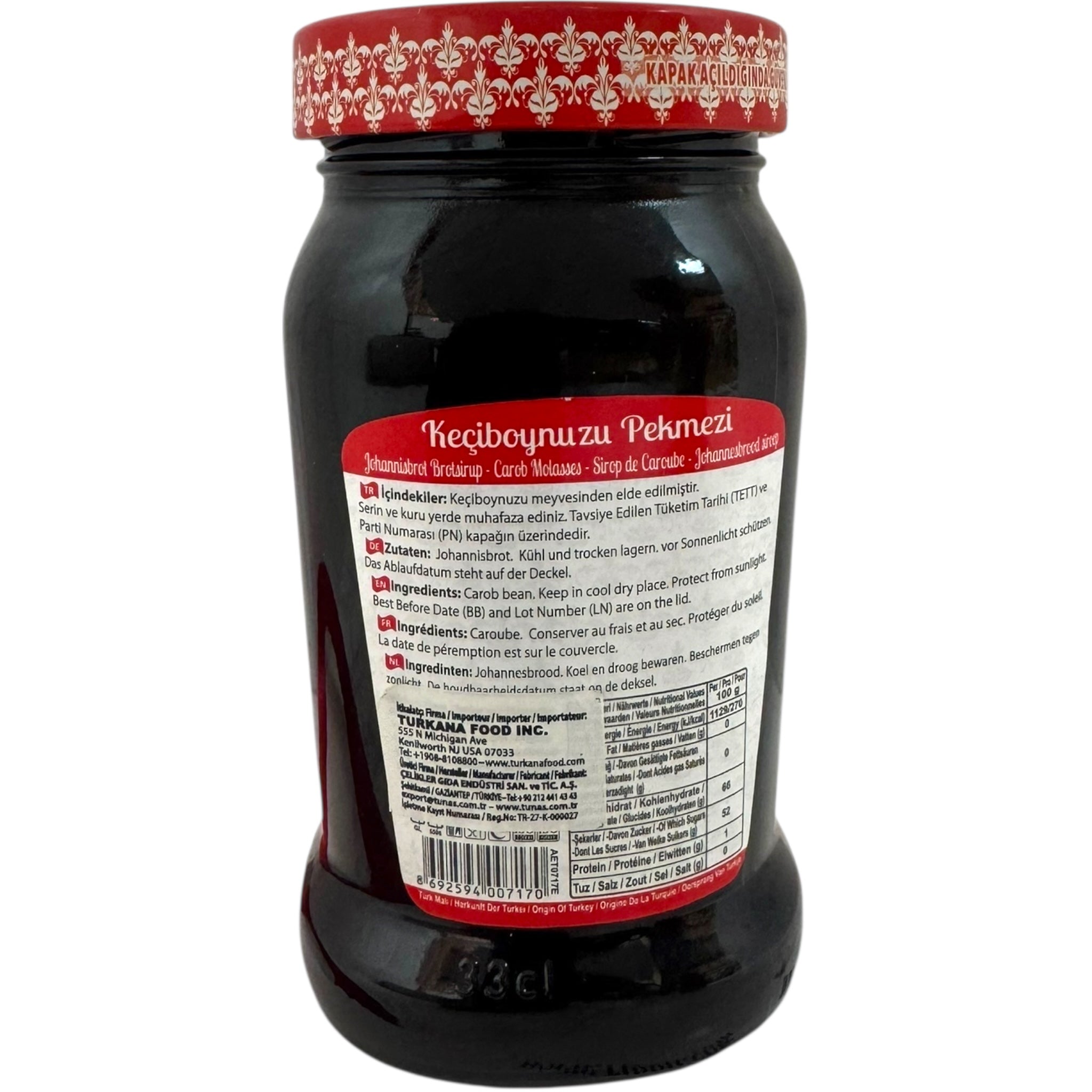 Organic Carob Syrup – Tunas Carob Molasses 400g