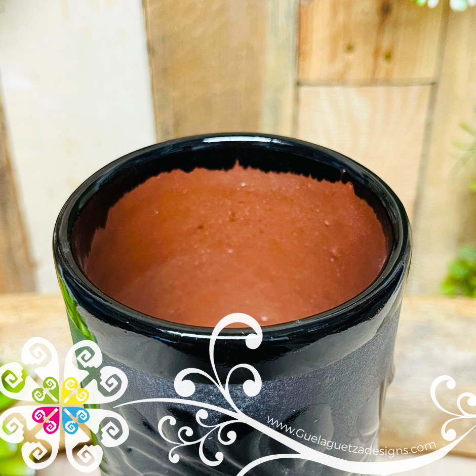Set of Black Espiga Cilindro Tall Cup - Set Clay Cup