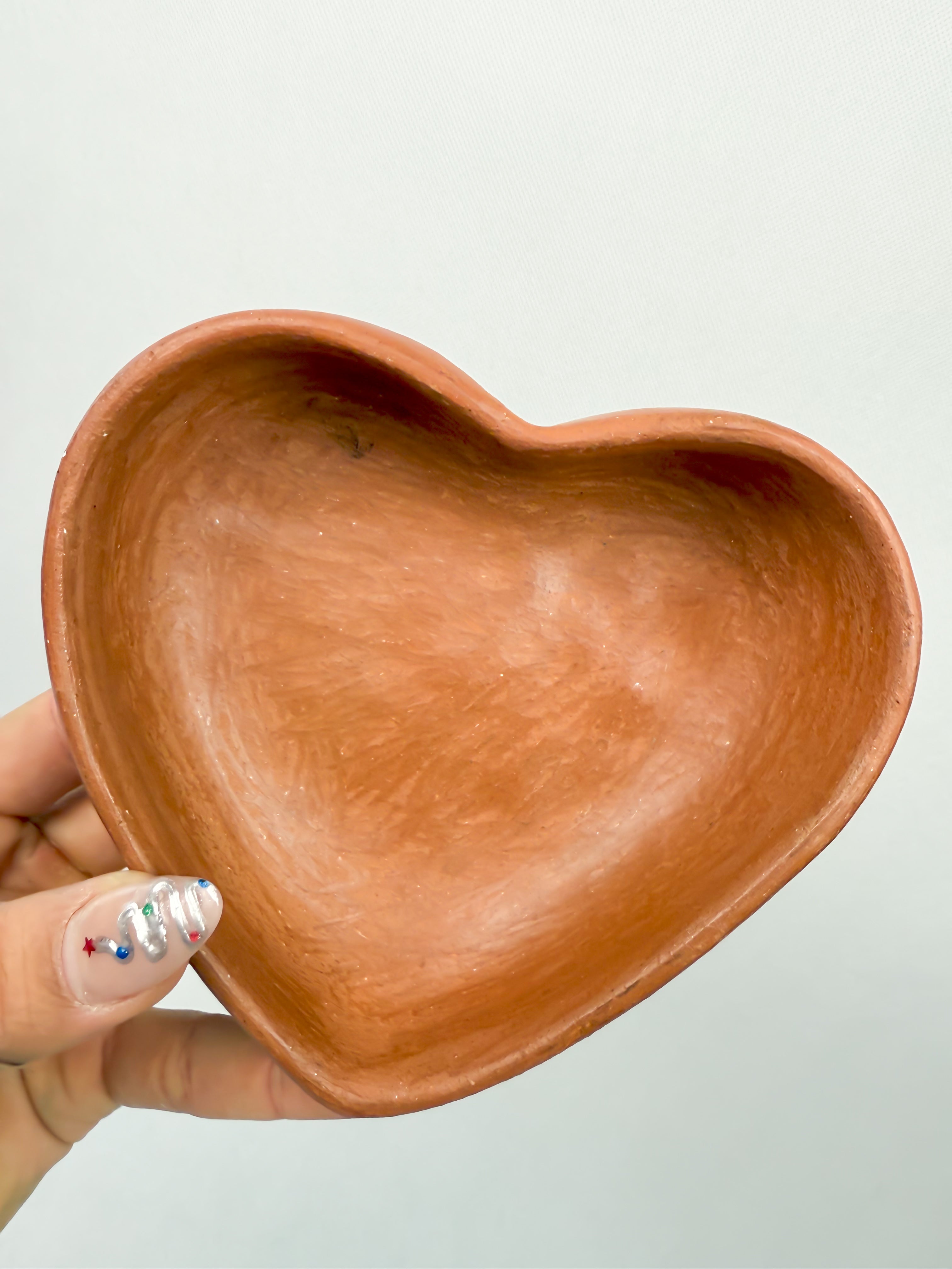 Oaxaca Red Clay Heart Bowls - Corazon Tazones Barro