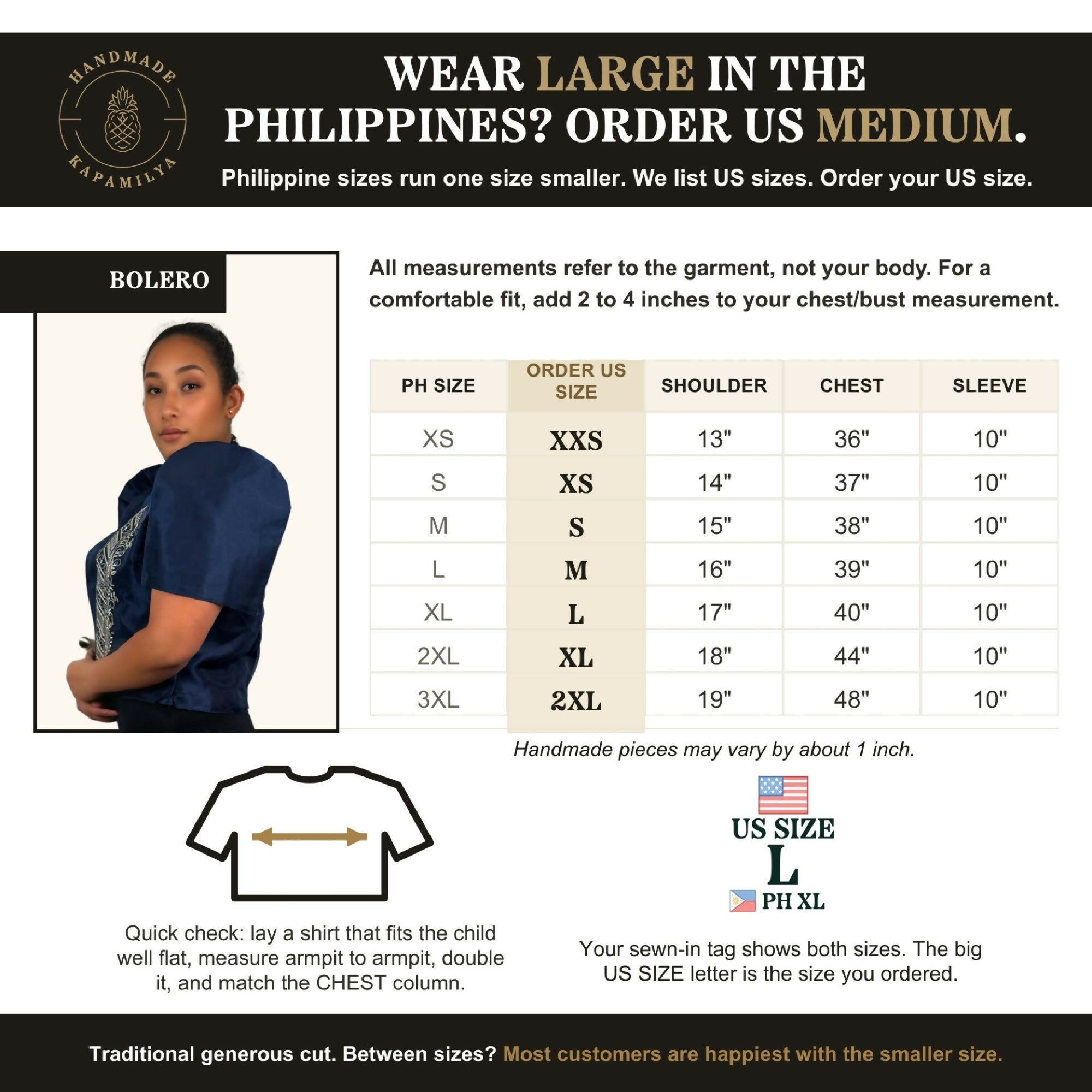 Filipiniana Bolero Jacket - Beige