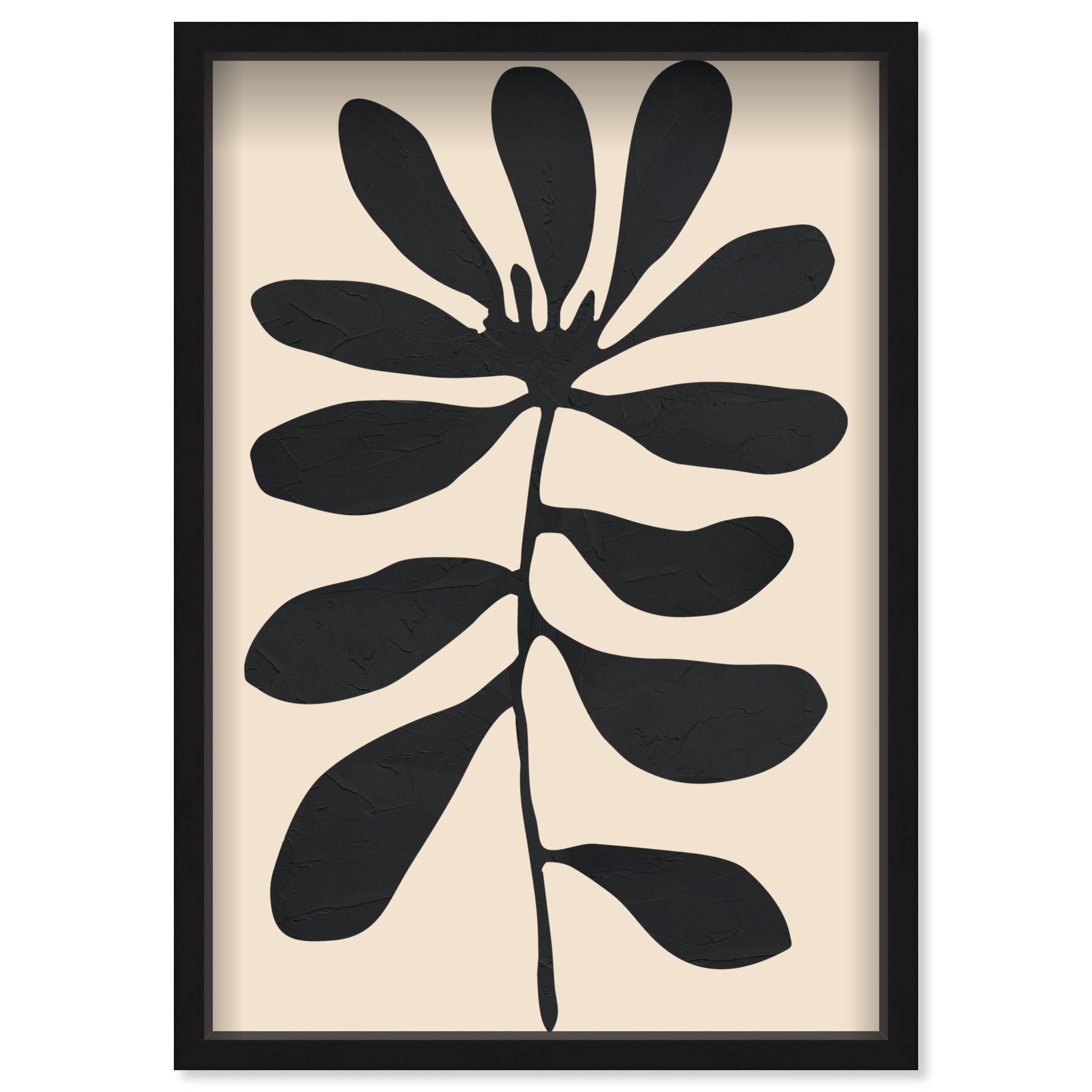 Fronds of Nightfall III - Sculptural 3D Wall Decor