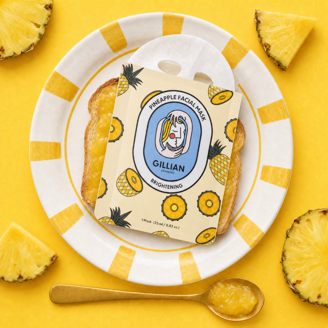 Gillian Cosmetics Pineapple Brightening Sheet Mask