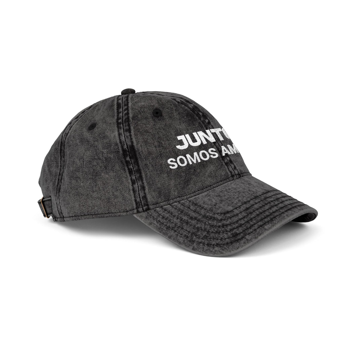 Juntos, Somos America Vintage Distressed 100% cotton twill Embroidered Dad Hat Cap | North, South, Central Unity | Adjustable Strap