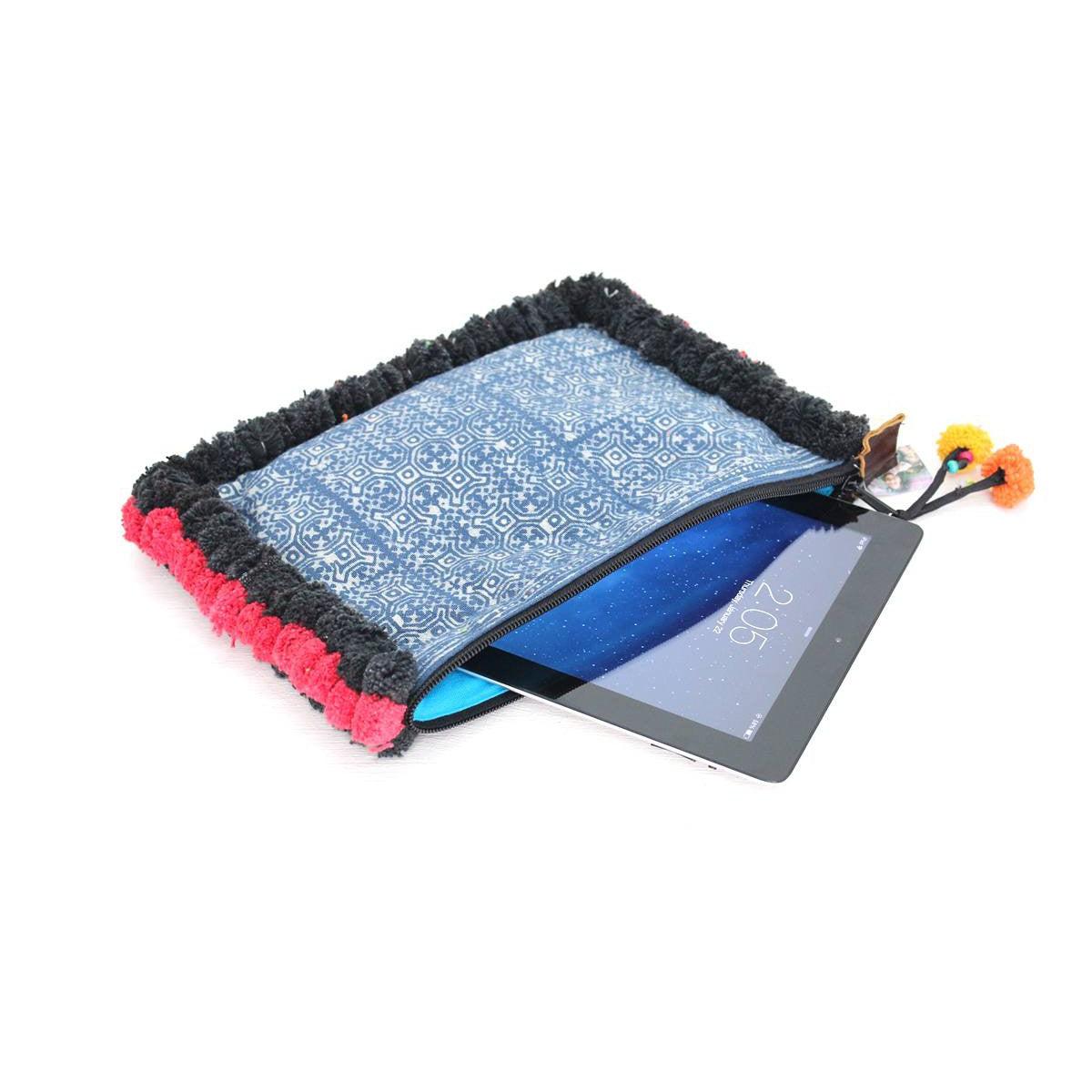 Oasis Batik PomPom iPad Clutch - Thailand