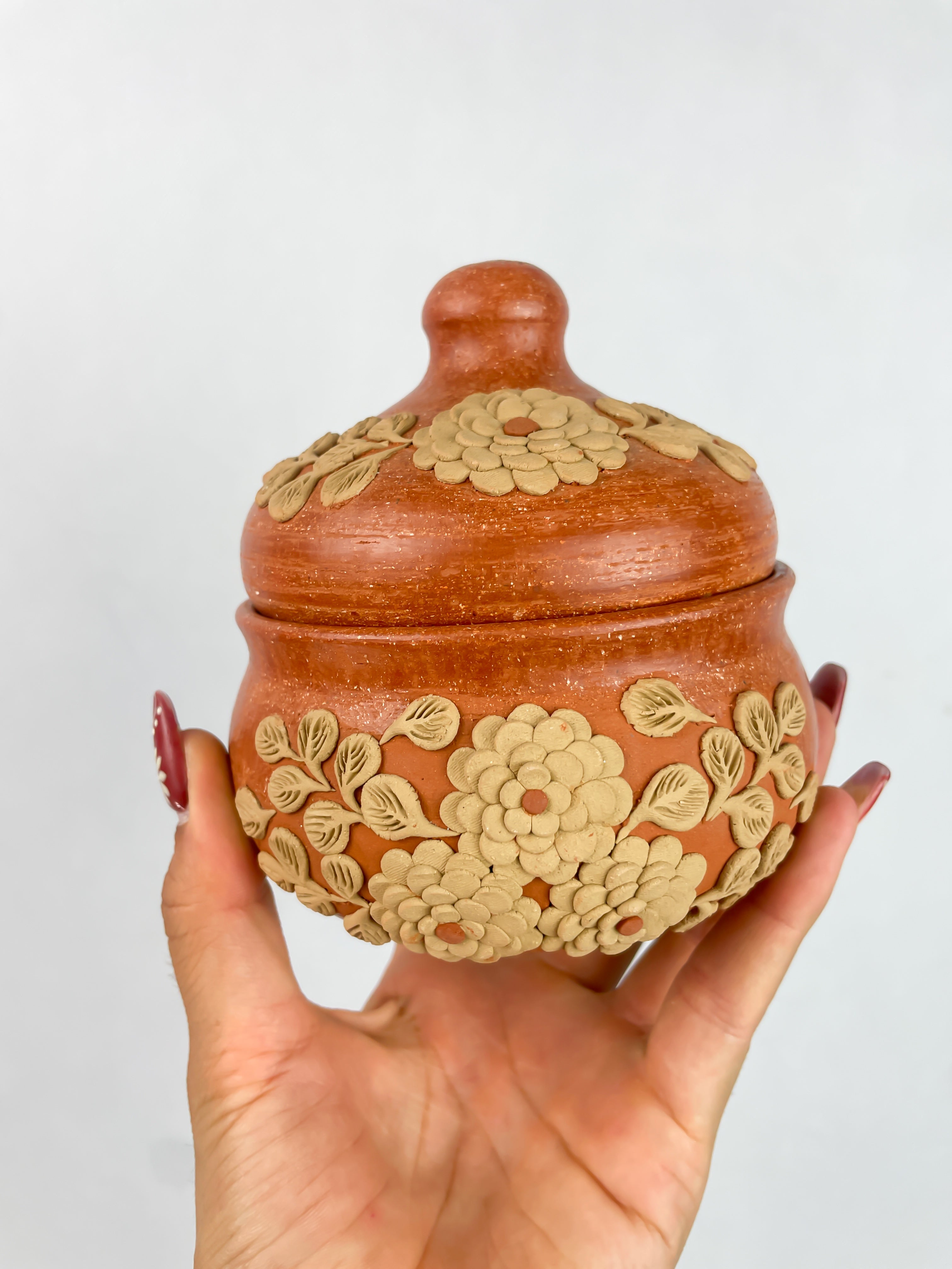 Velasco Oaxaca Red Clay Sugar Bowl - Azucarera Barro