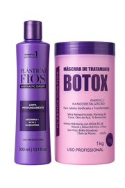 Plastica dos Fios Anti Residue Shampoo Hair Btox Damaged Hair Recovering Kit