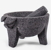 Molcajete Puerco Original 100% Lava Volcanic Stone Mortar and Pestle