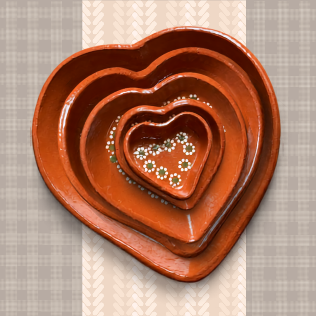 Heart-Shaped Barro Plate