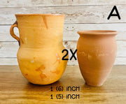 Cantaritos de Barro Clay Cups 5 and 6 Inches Tall