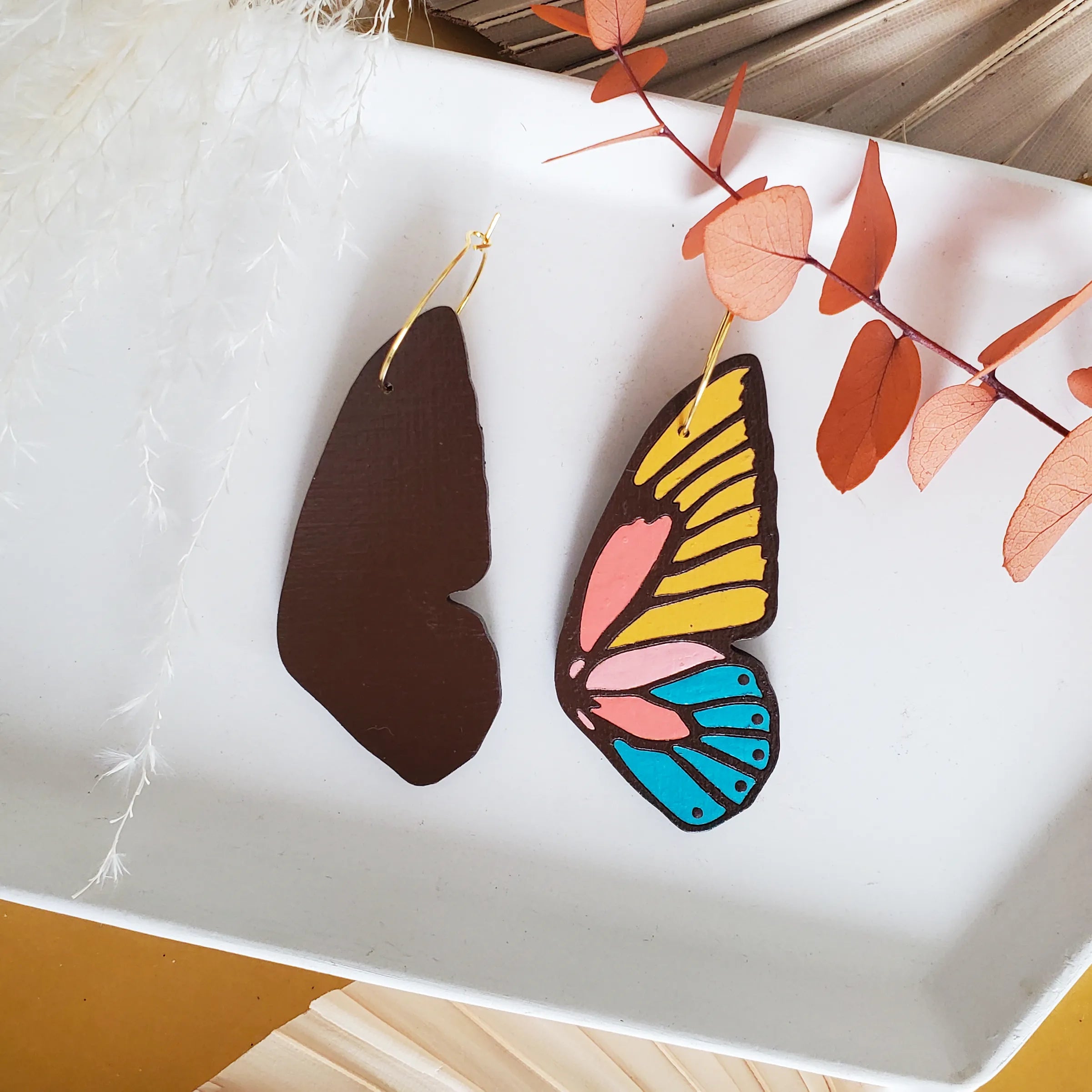 70s Butterfly Hoops