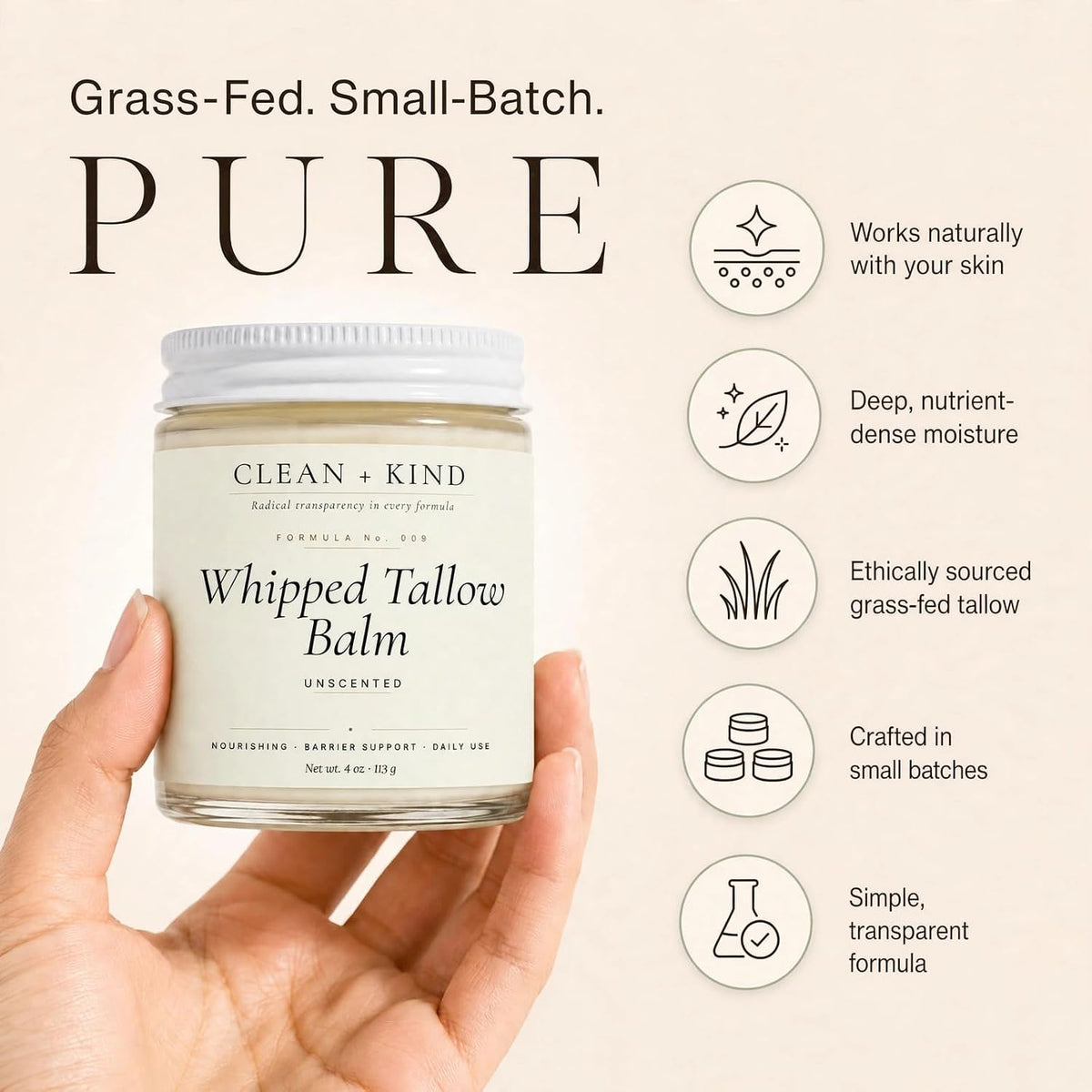 Whipped Tallow Honey Balm