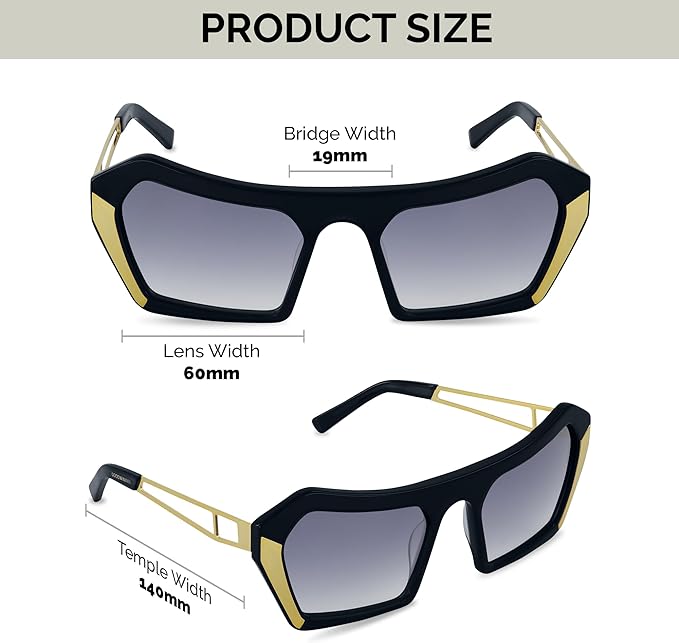 Oversized Sunglasses - Black