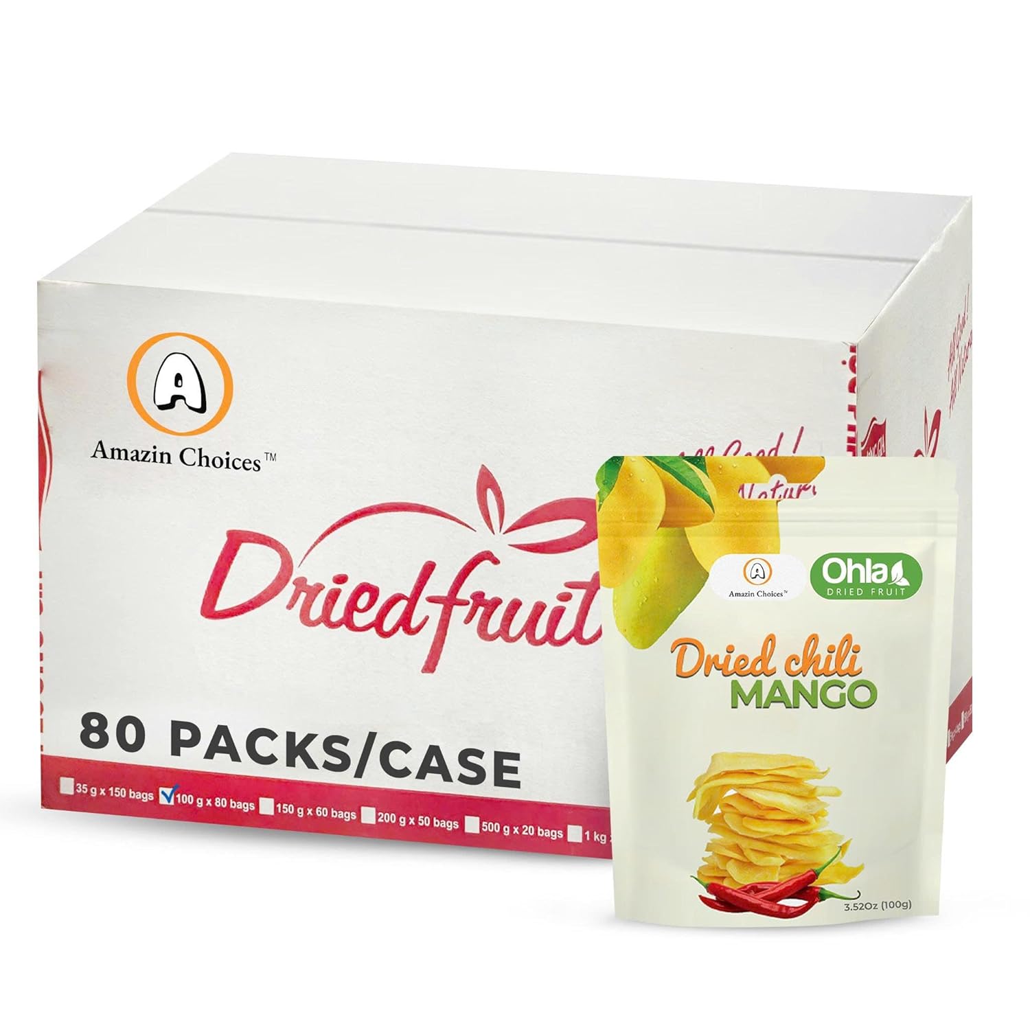 Amazin Choices Dried Chili Mango, 3.5 oz.
