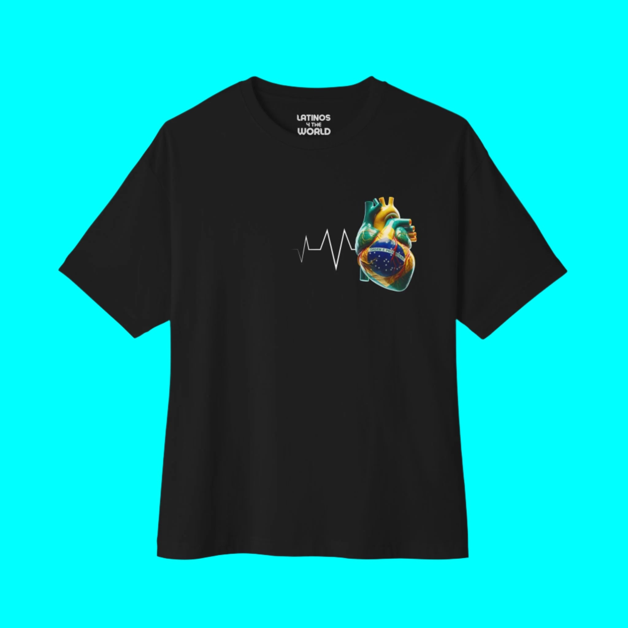 BRAZIL Always In My Heart T-shirt | Brazilian Heartbeat Corazon | Latino Pride Funny Viral Tees