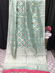 Linen cotton saree