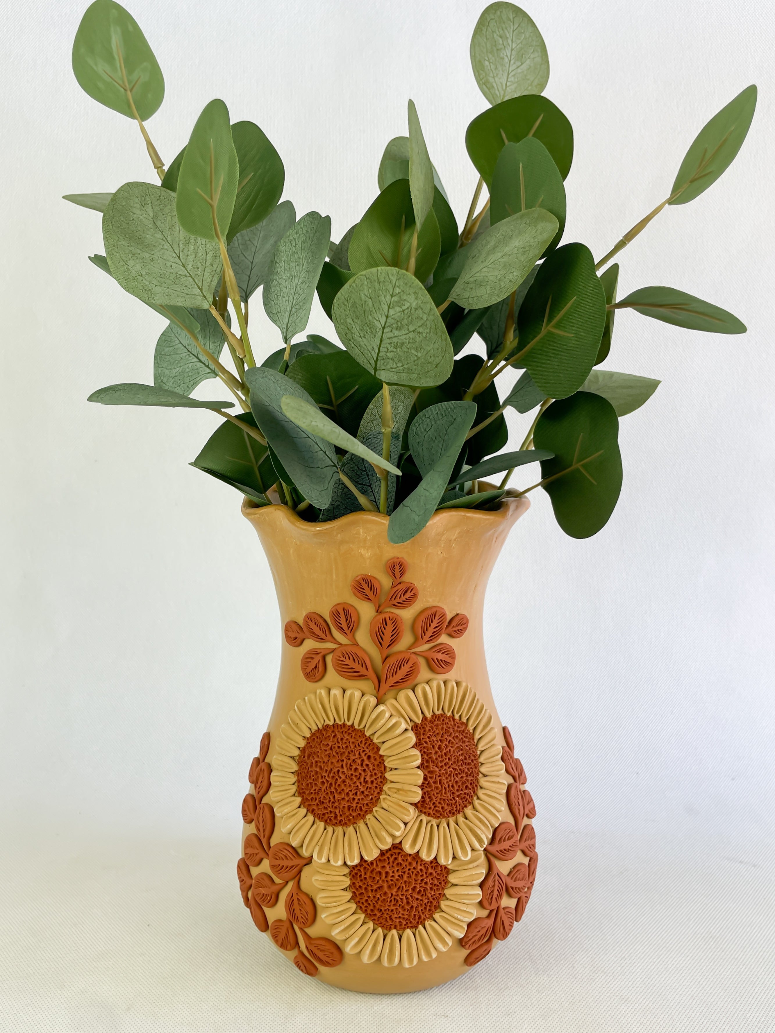 Velasco Oaxaca Red Clay Vase - Florero Barro