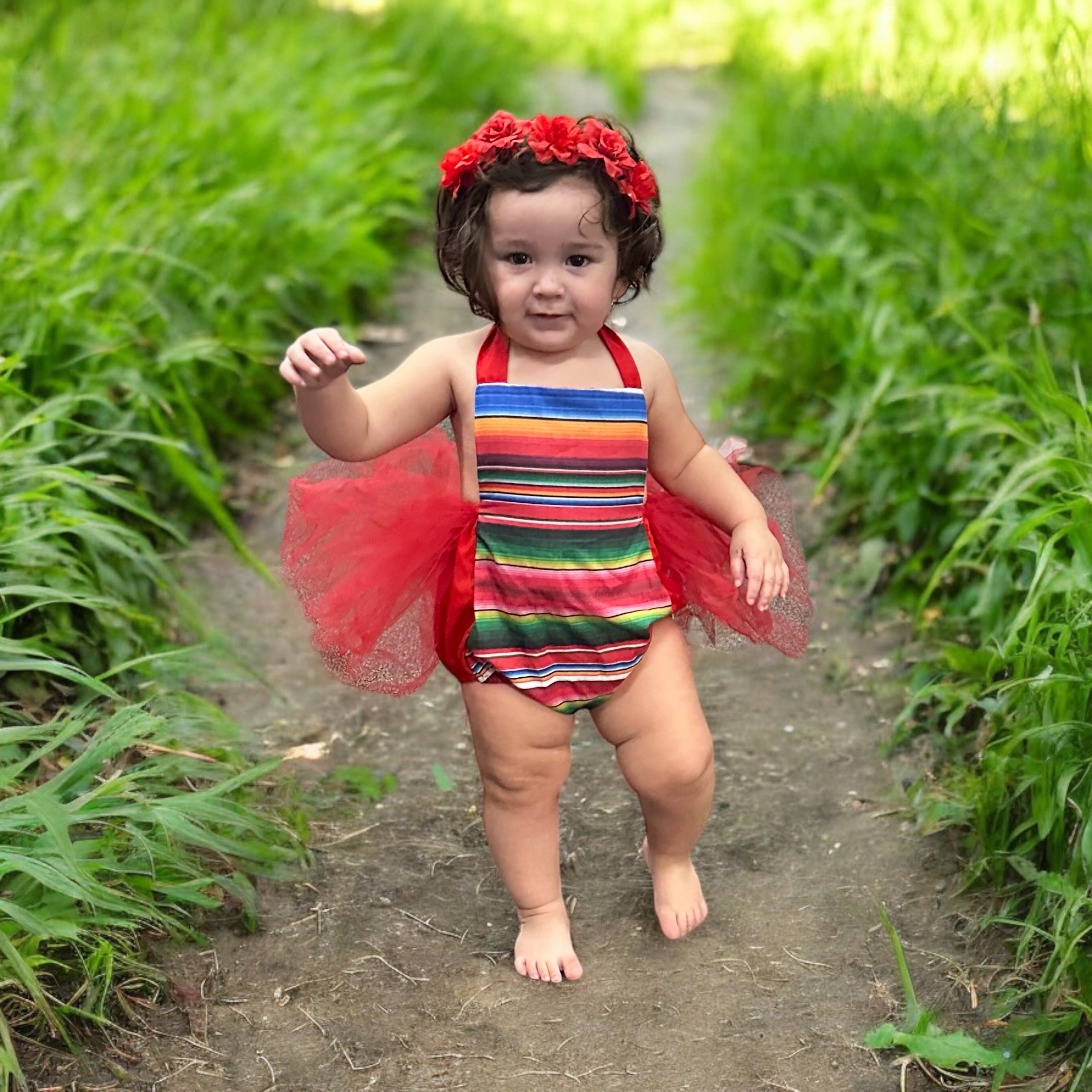 Serape Tutu Romper for Girls