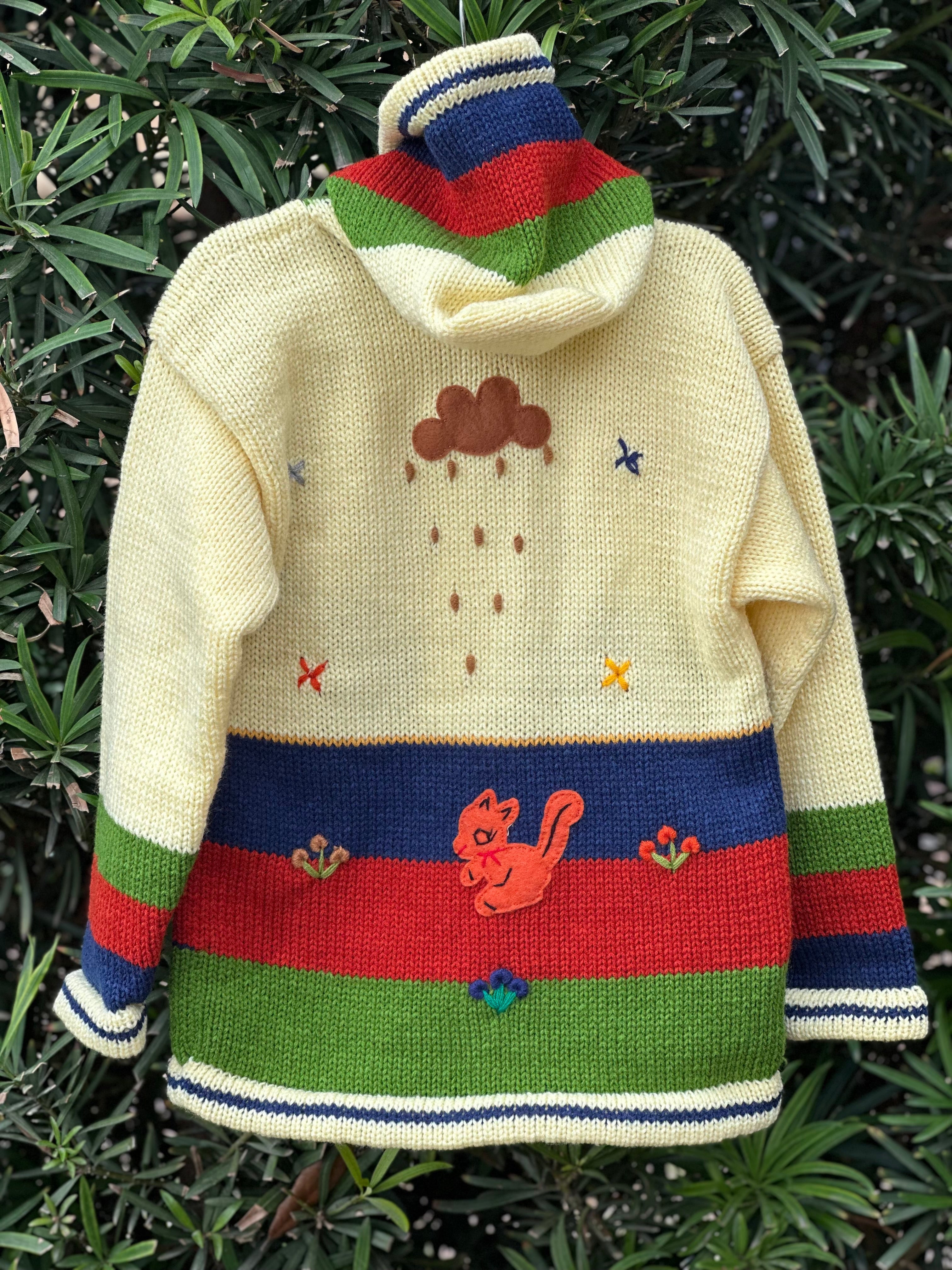 Boys Hand Knitted Sweater Top Size 8