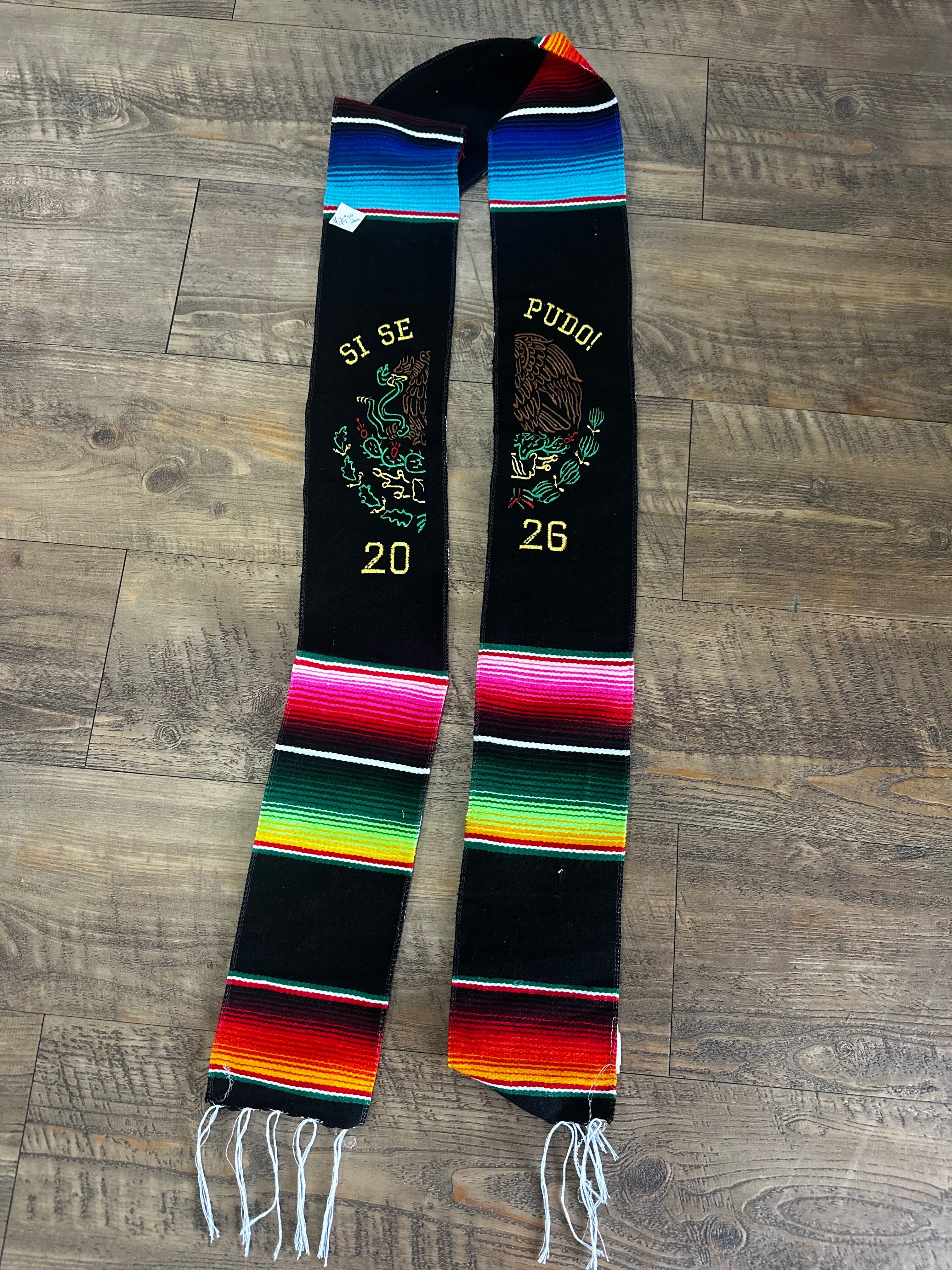 Mexican Serape Eagle Graduation Stole 2025