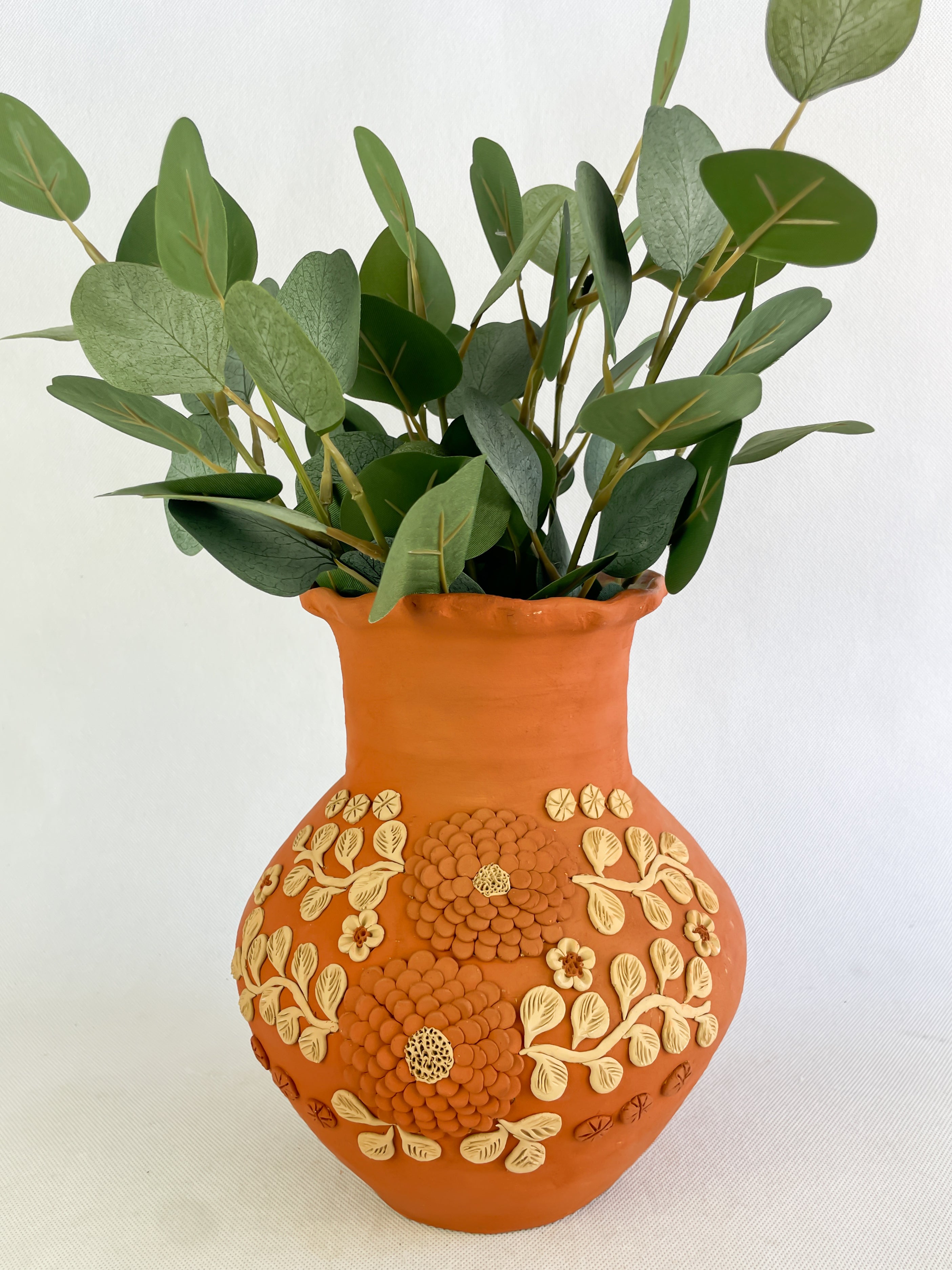 Velasco Oaxaca Red Clay Vase - Florero Barro