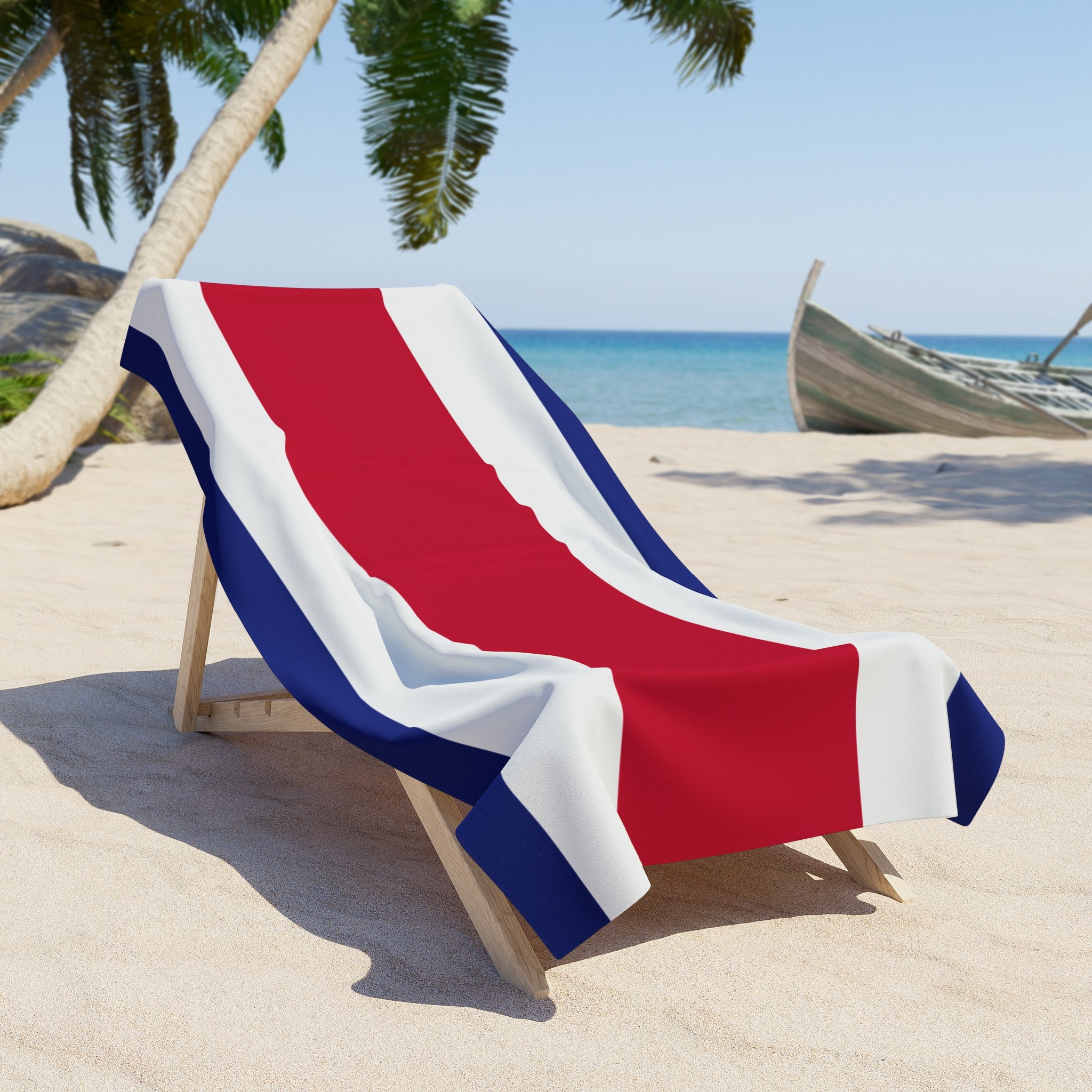 Costa Rica Flag Beach Towel | Quality & Long Lasting - 2 Sizes | Costa Rican Pride | Gift for Costa Ricans