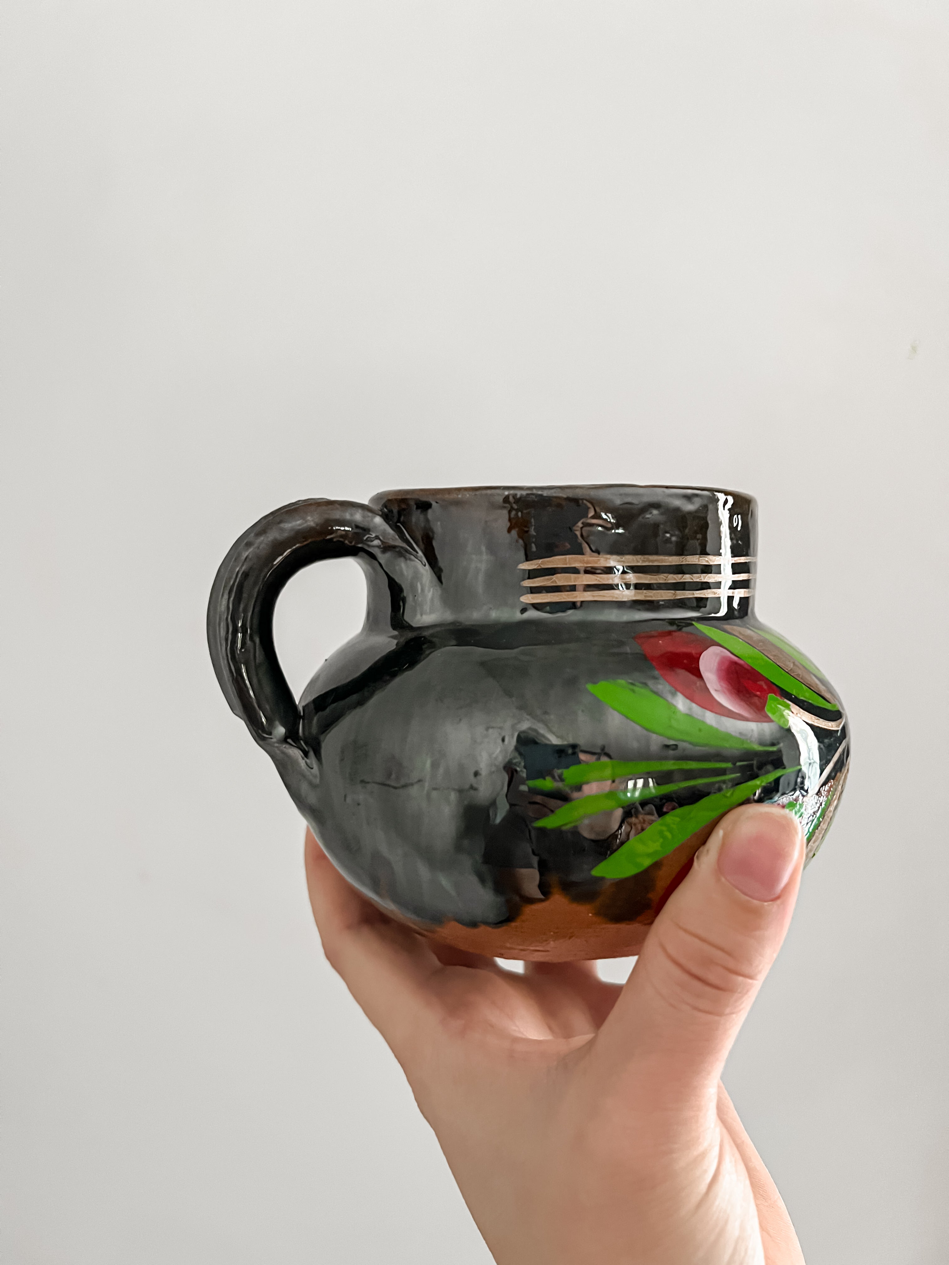 Floral Artesanal Barro Mug