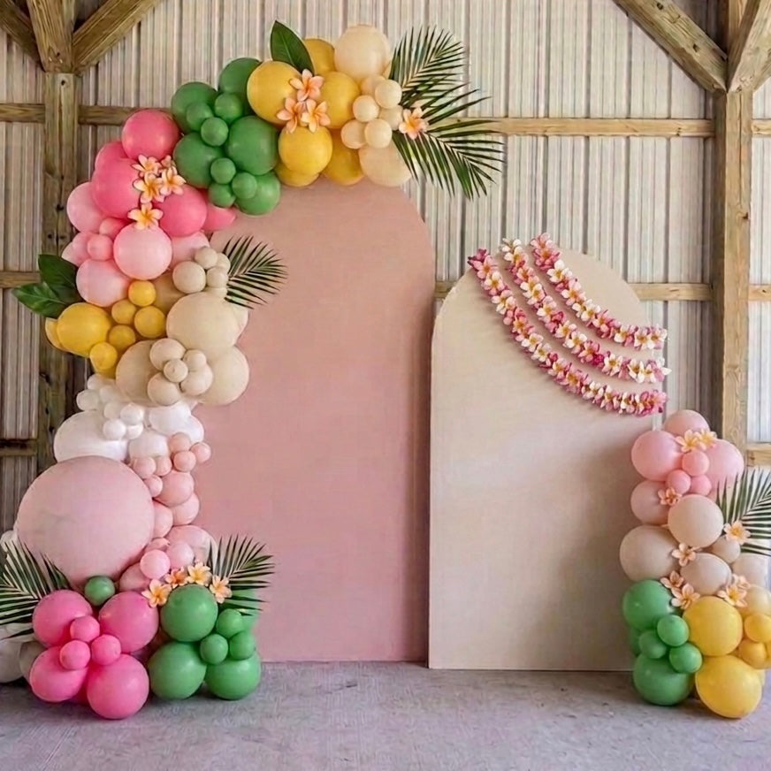 Custom Arches with Leis or Balloon Garland (Custom color and text)