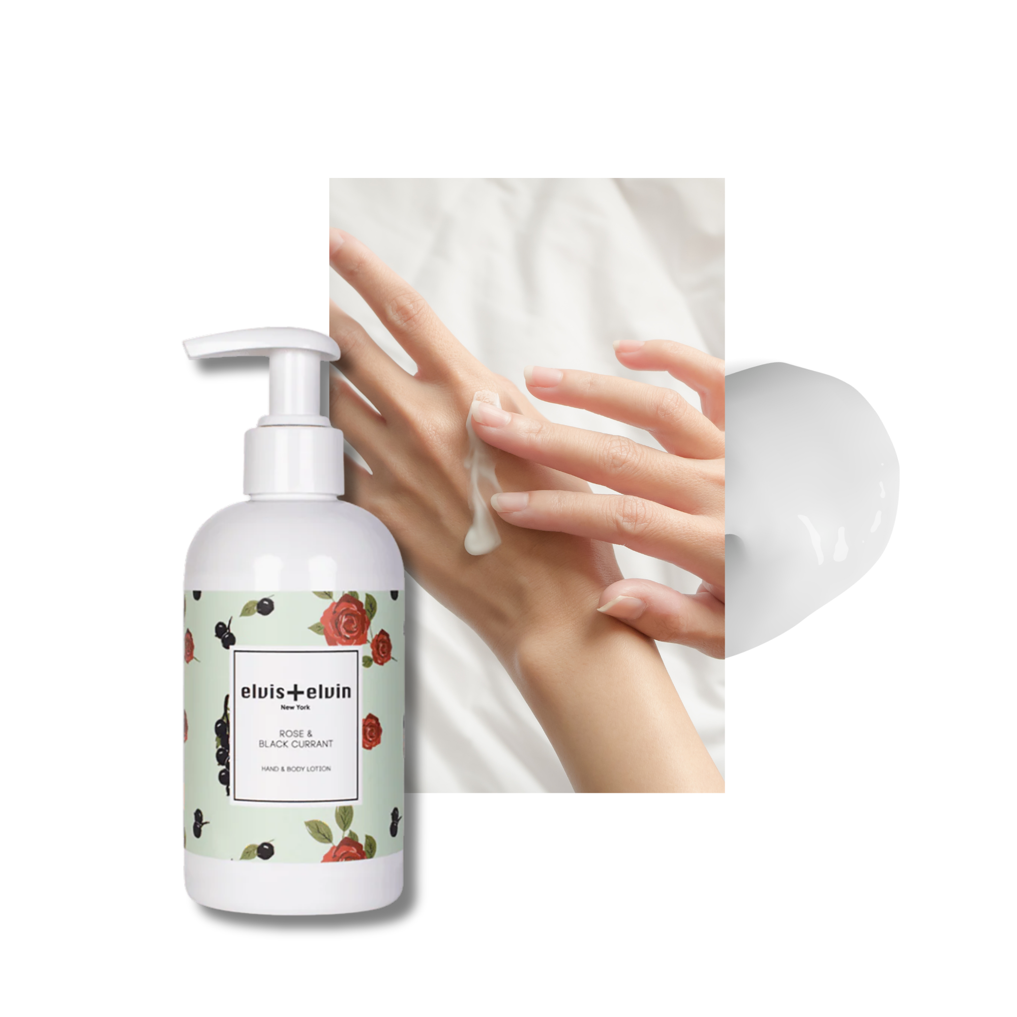 elvis+elvin Rose & Black Currant Hand & Body Lotion