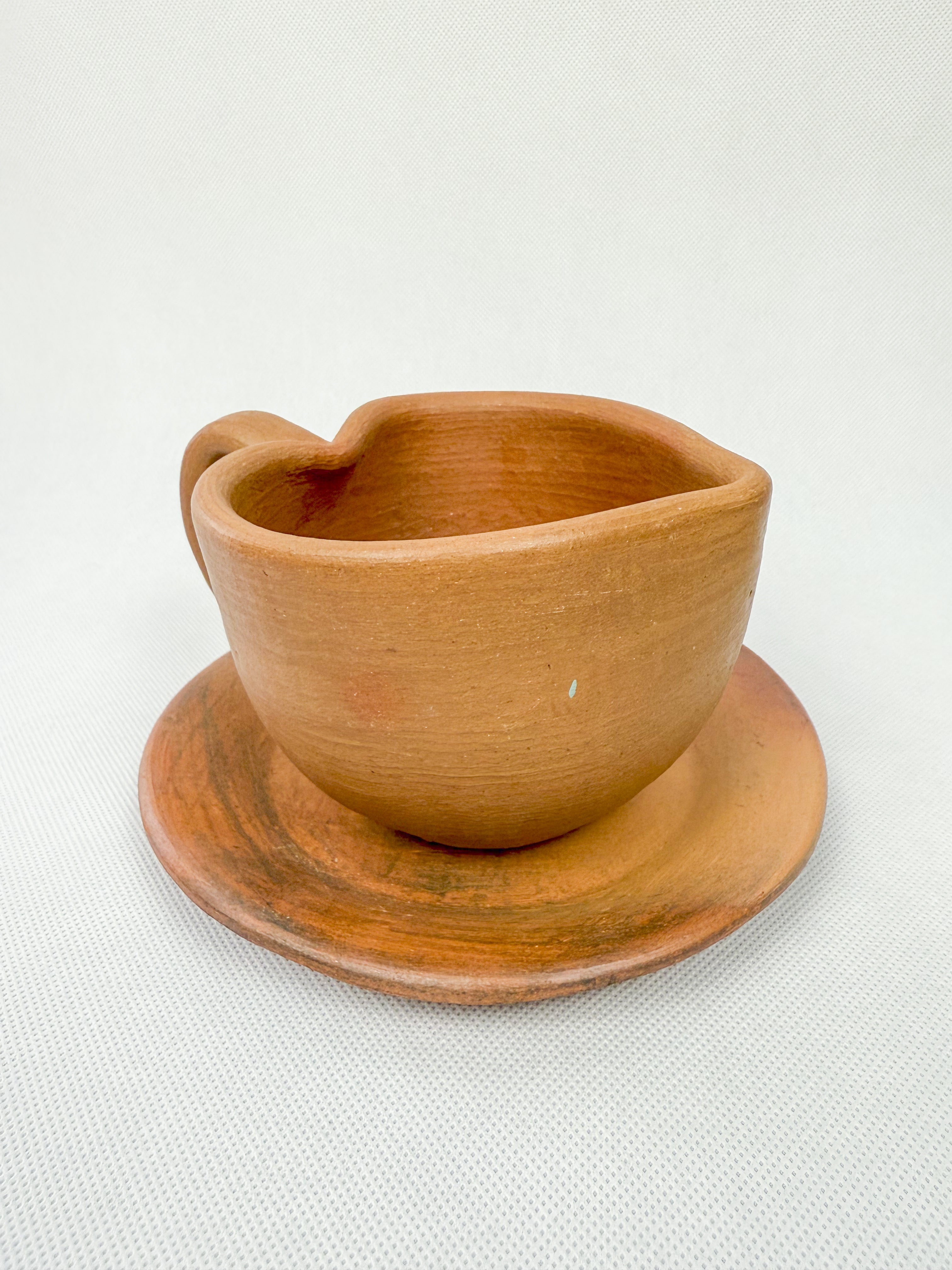Oaxaca Red Clay Heart Mug - Taza Corazon