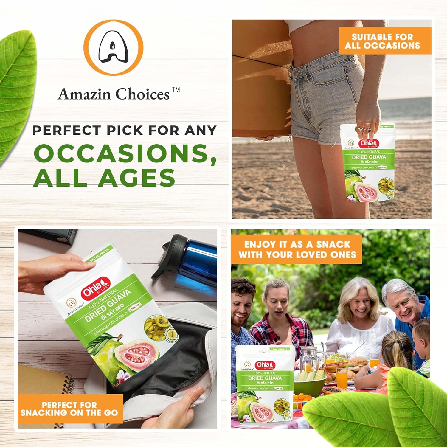 Amazin Choices Dried Guava, 17.63 oz.