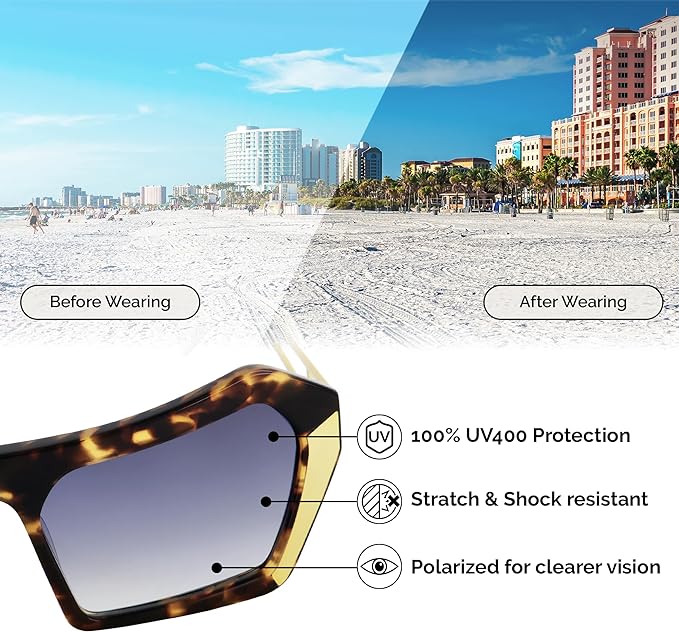 Oversized Sunglasses - Tortoise
