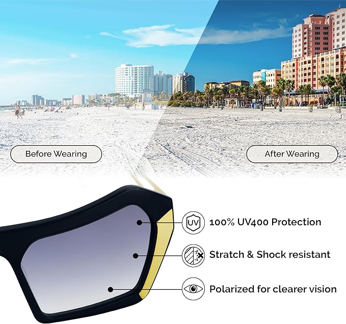 Oversized Sunglasses - Black