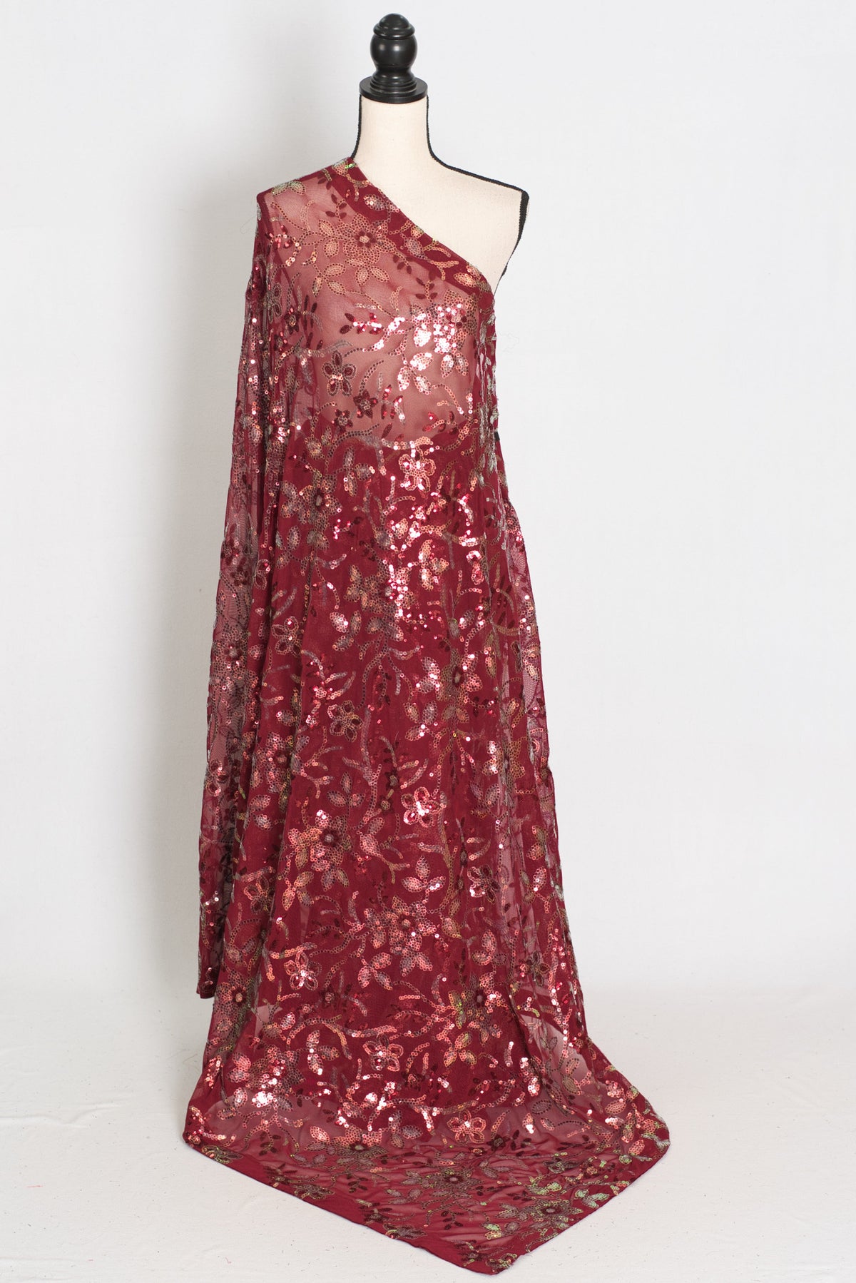Preeti | Brownish Maroon Sequin Saree | Luxury Partywear & Graduation Collection