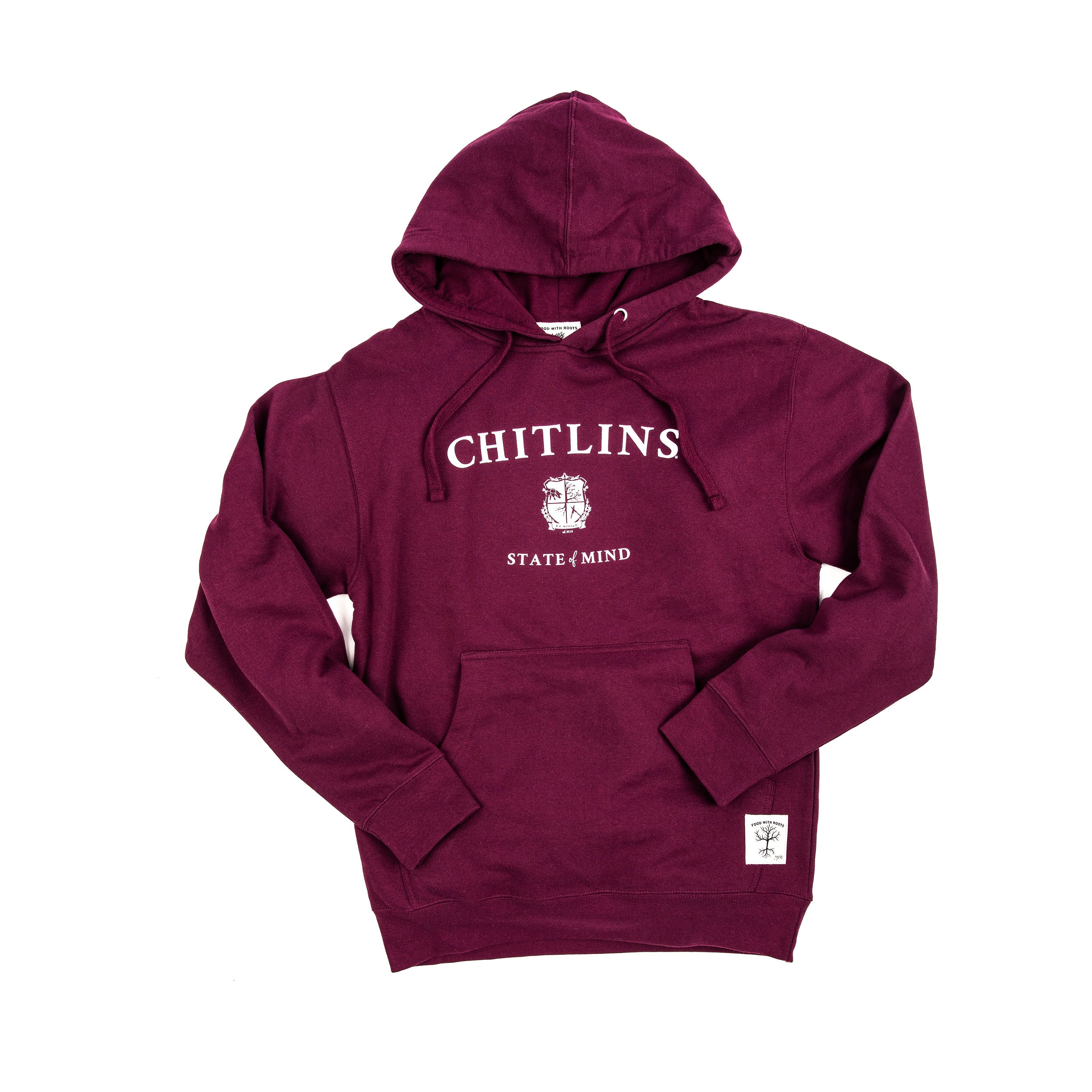 Chitlins State of Mind Hoodie in Maroon