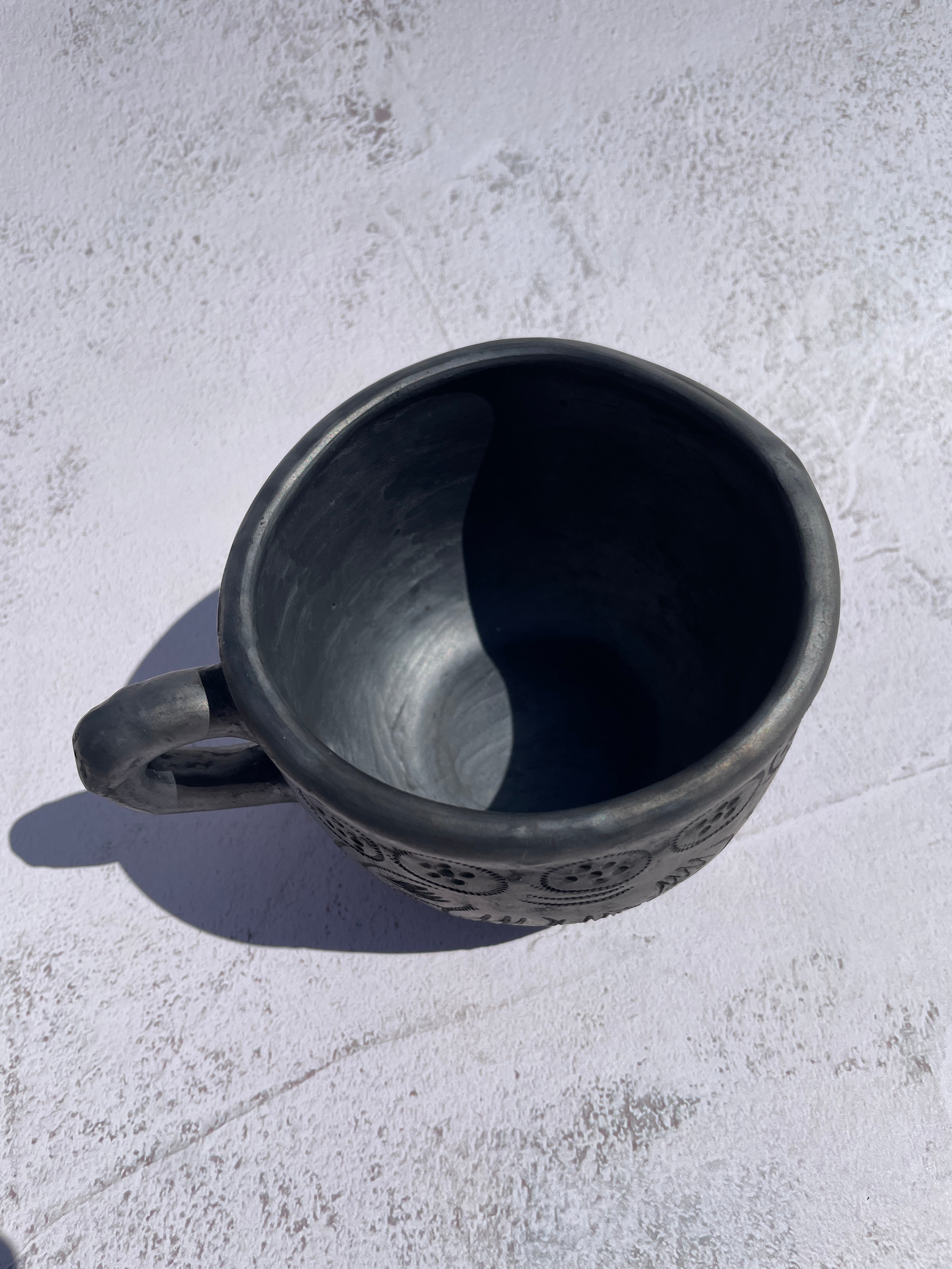 Oaxaca Black Clay Mugs - Taza Barro Negro