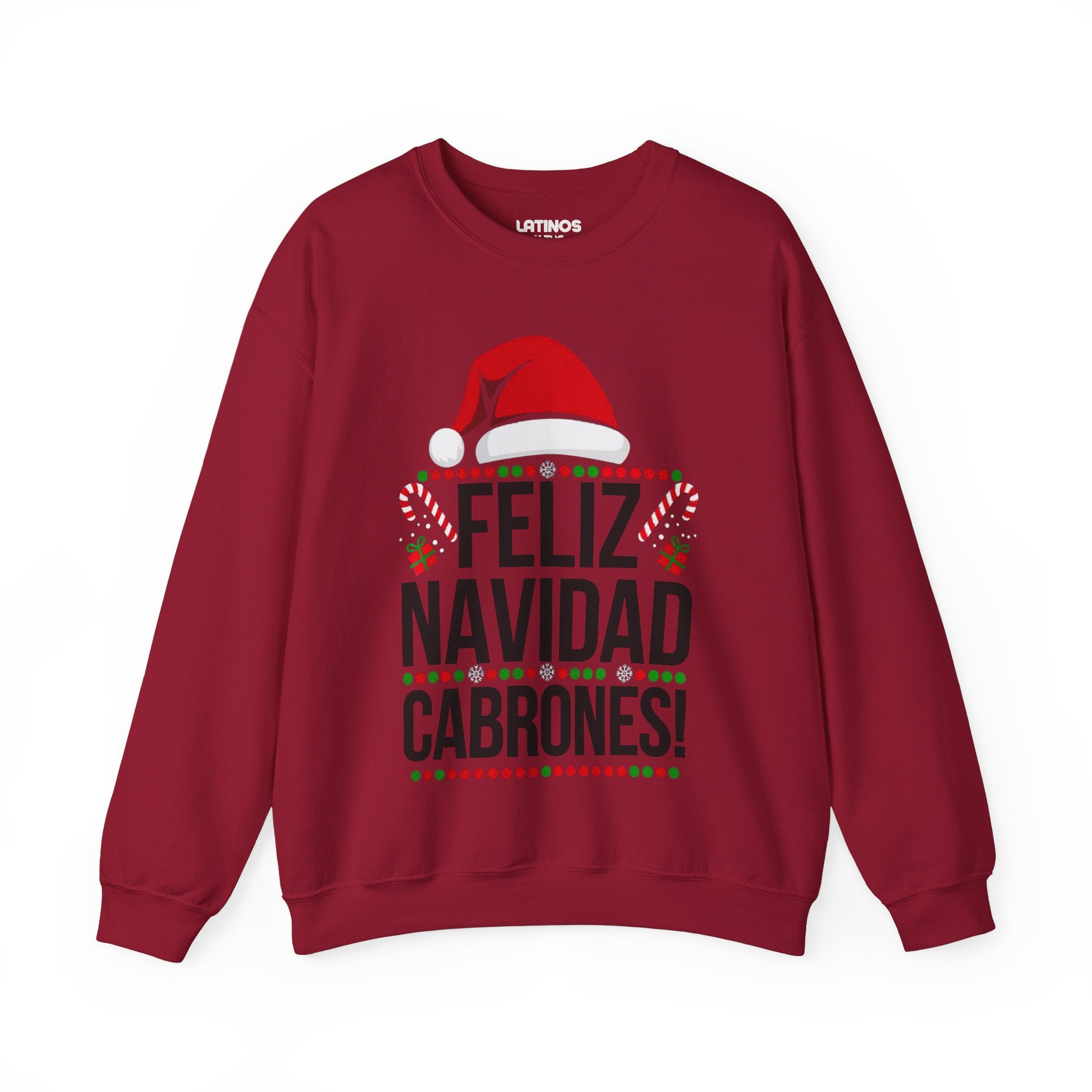 Feliz Navidad Cabrones Christmas Sweater | Crewneck Comfy Sweatshirt | Funny Latino Christmas Xmas | 4 Colors