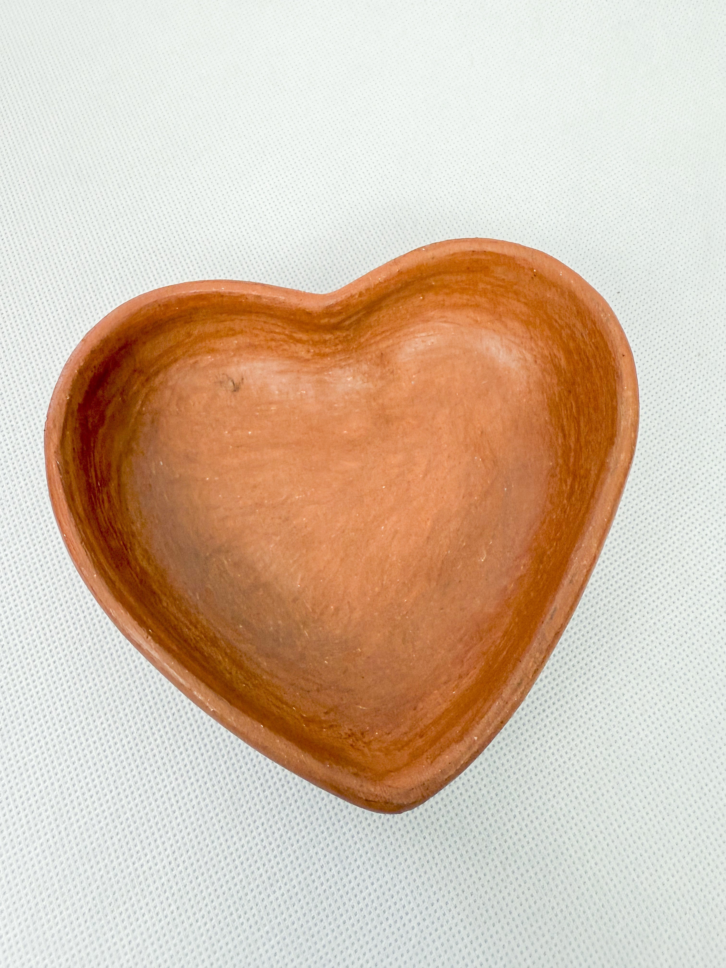Oaxaca Red Clay Heart Bowls - Corazon Tazones Barro