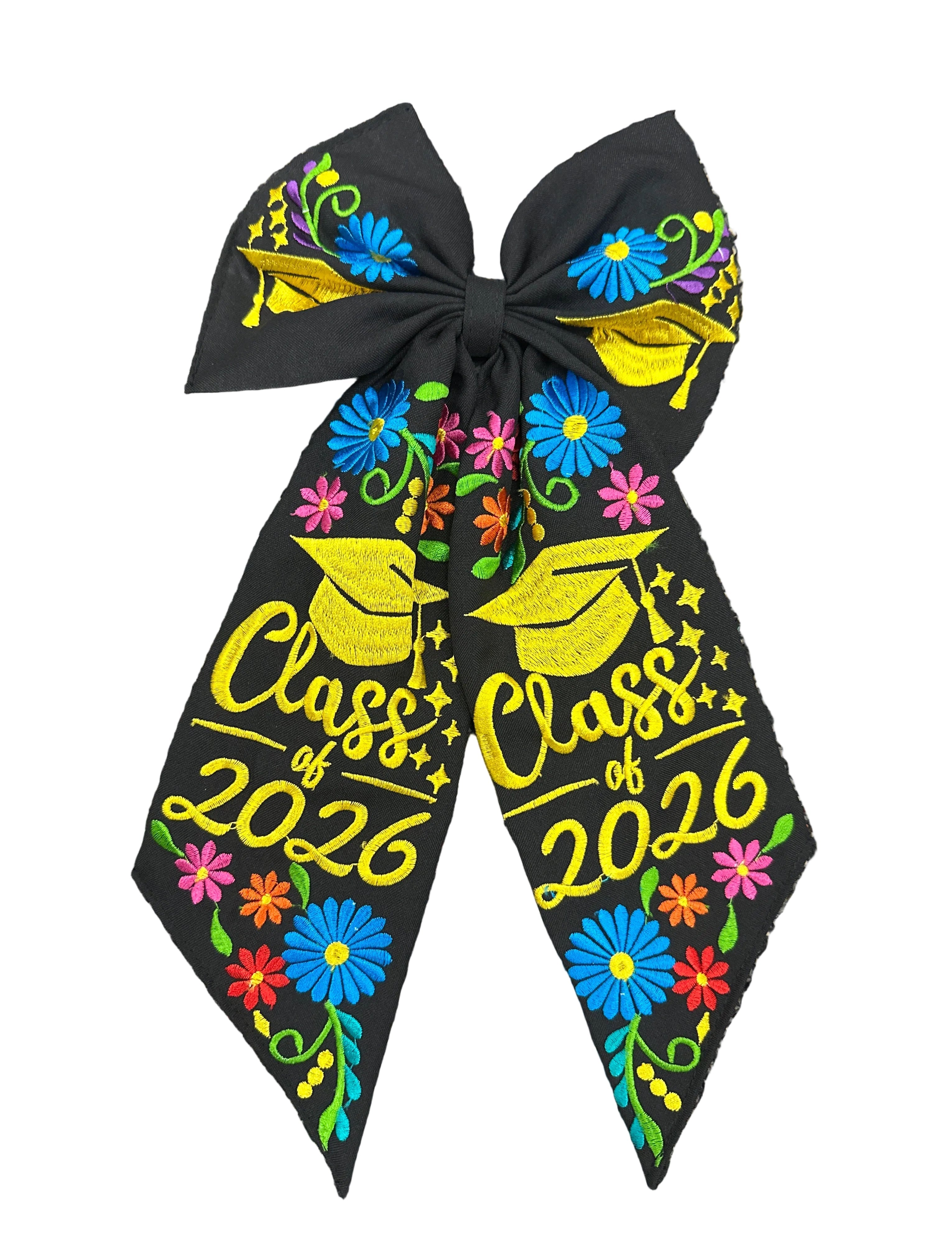 Graduation Embroidered bow