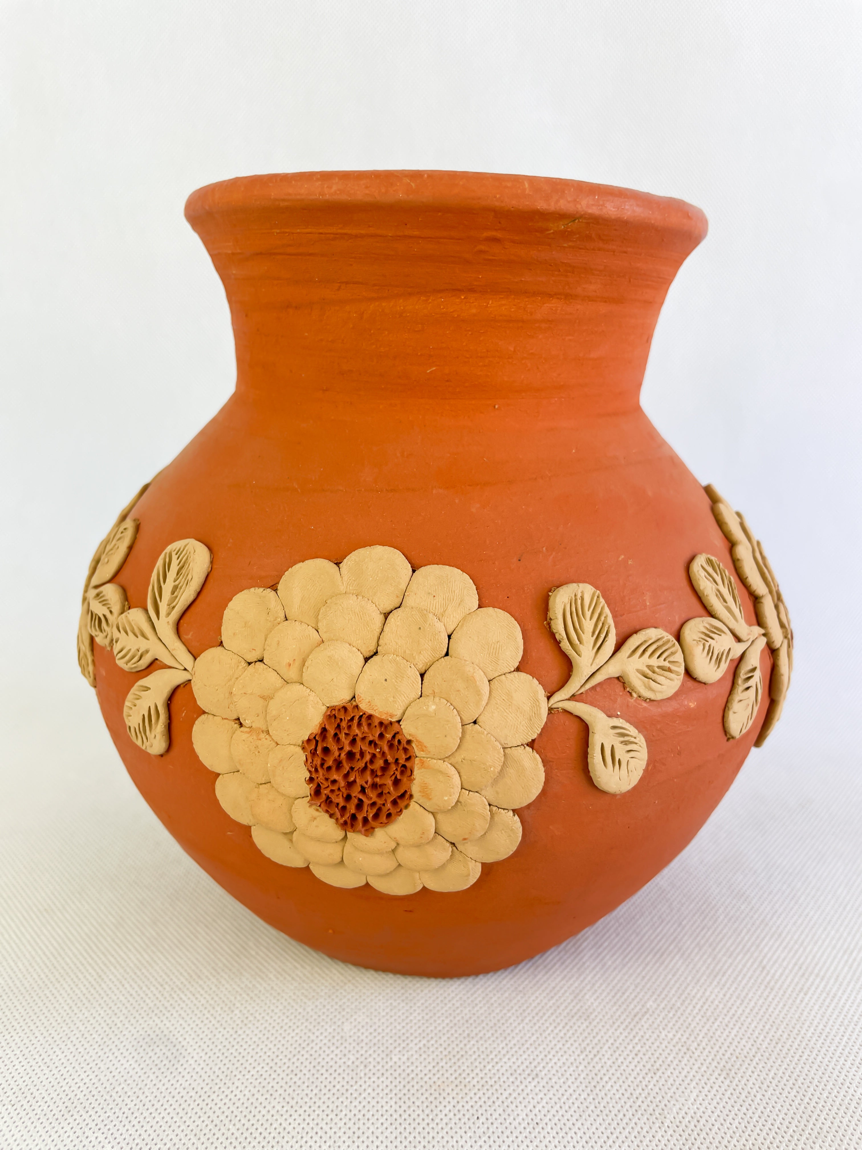 Velasco Oaxaca Red Clay Vase - Florero Barro