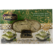 Yalcin Turkish Halva with Pistachio - Authentic Sweet Treat, Made in Turkey, 200g
