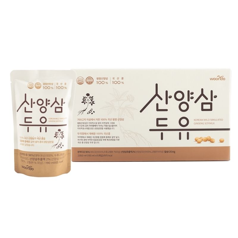 Wild-Cultivated Ginseng Soy Milk (190ml x 15 Packs)