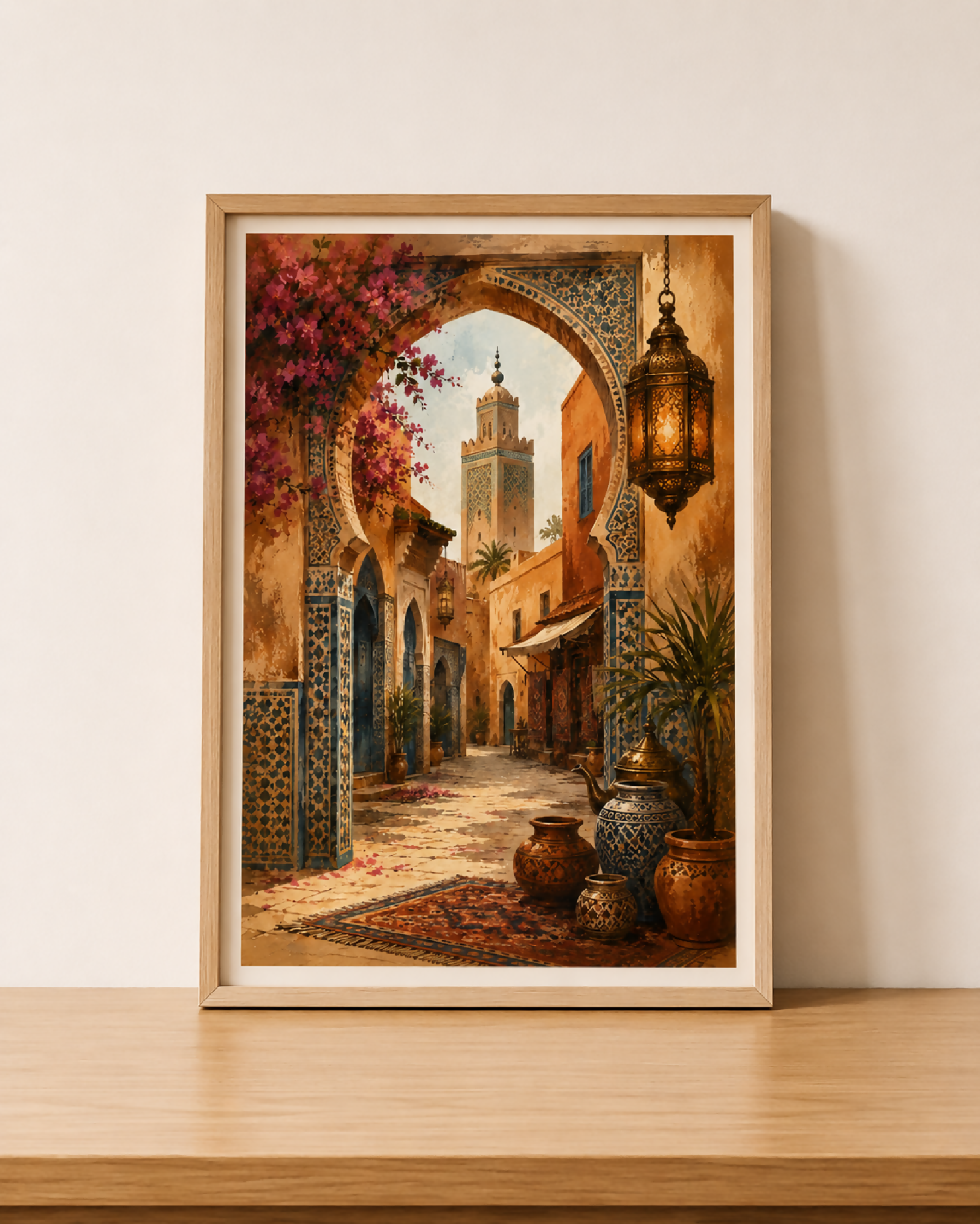 Moroccan Courtyard Vintage Wall Art Printable