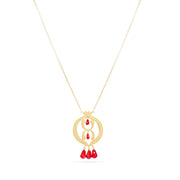 Pomegranate Gold Plated Long Necklace