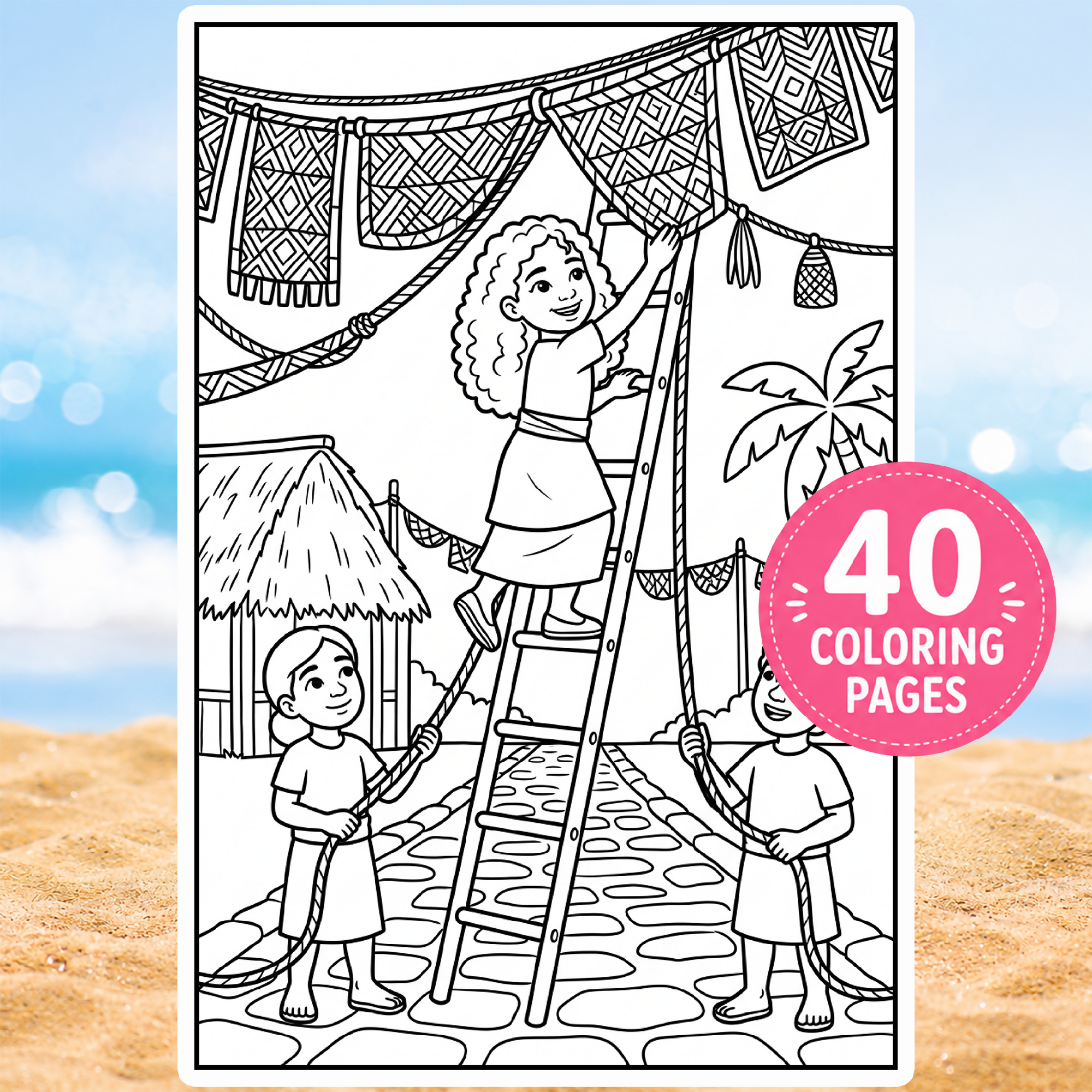 Meles Adventures in Tonga - 40 Printable Coloring Pages