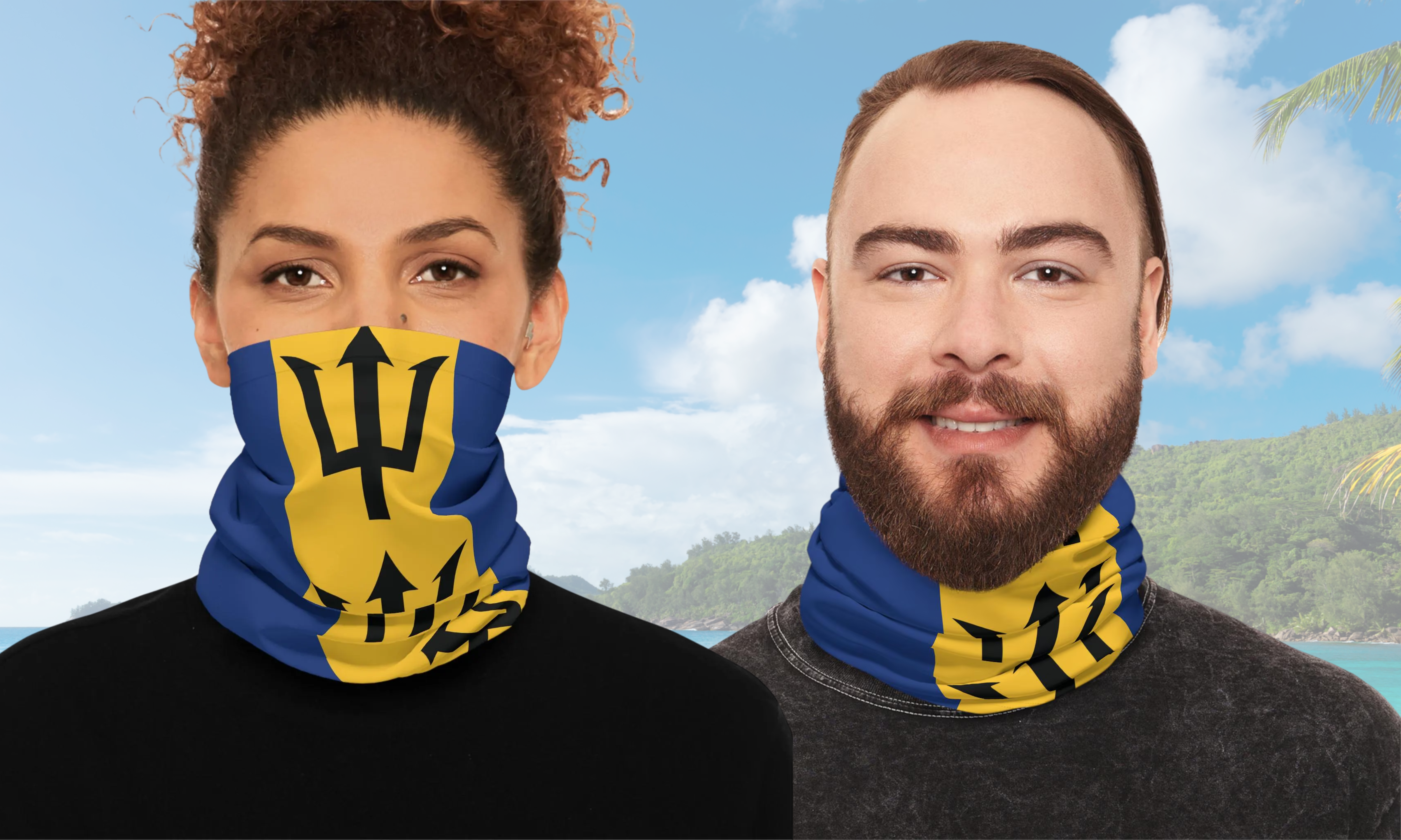 Barbados Flag Lightweight Neck Gaiter