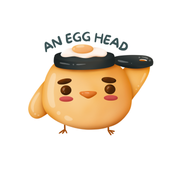 Egg Head Sticker