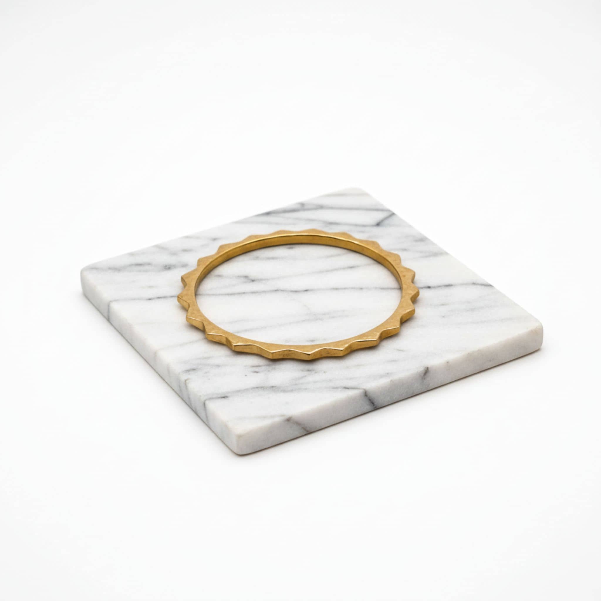Amali Brass Spiked Bangle Bracelet