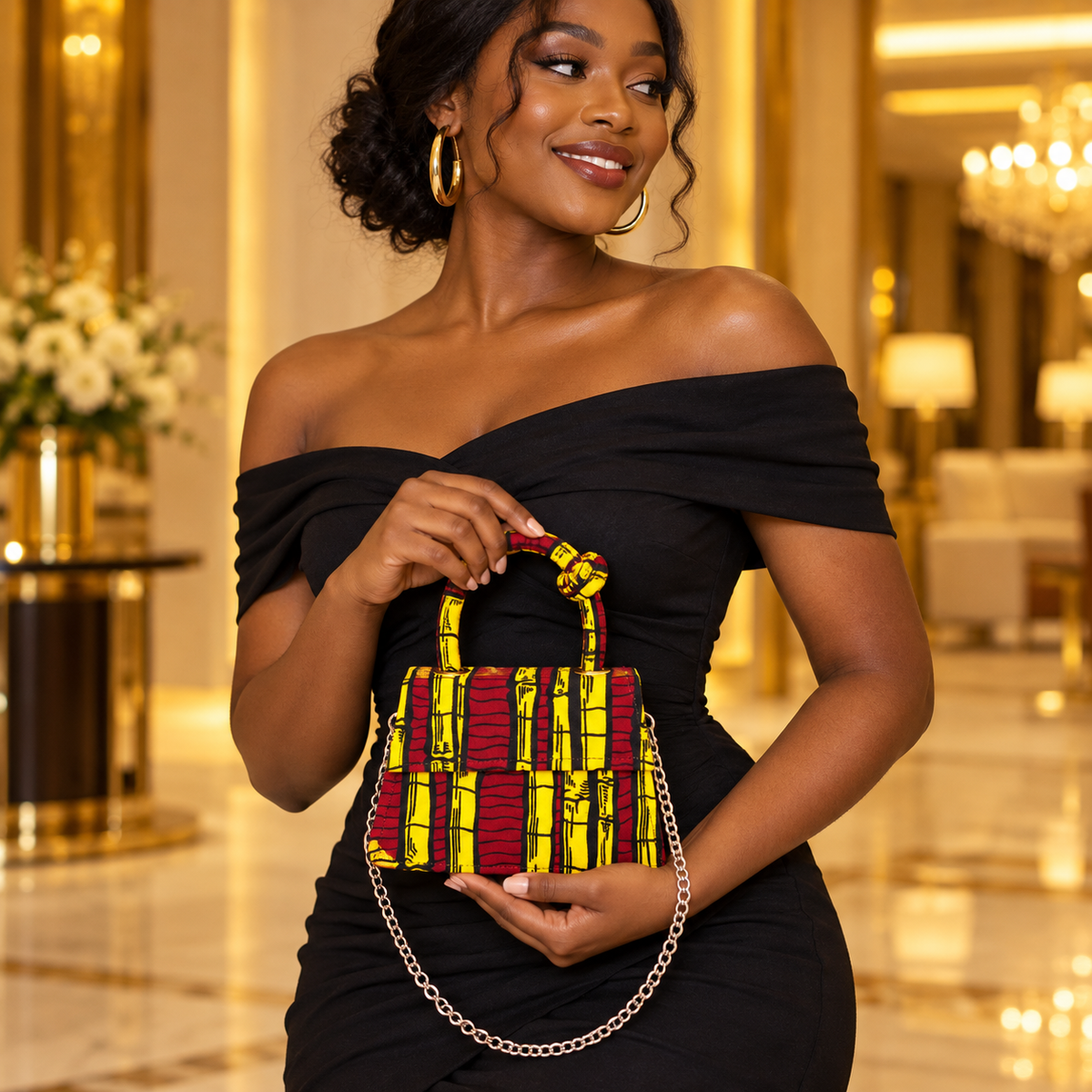 Asma Knot African Print Mini Bag
